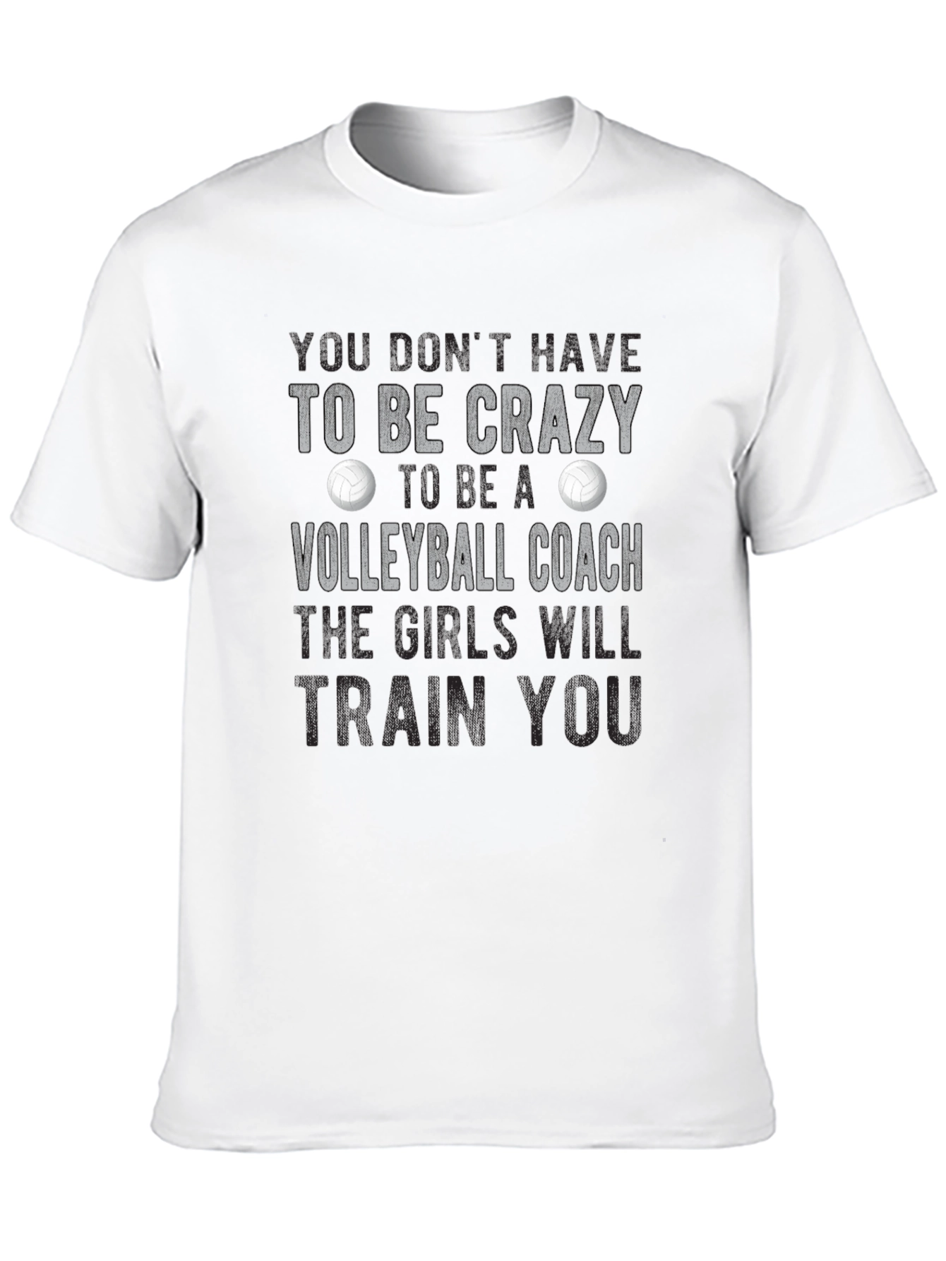 Volleyball Coach Graphic T-Shirt - Crazy Train You