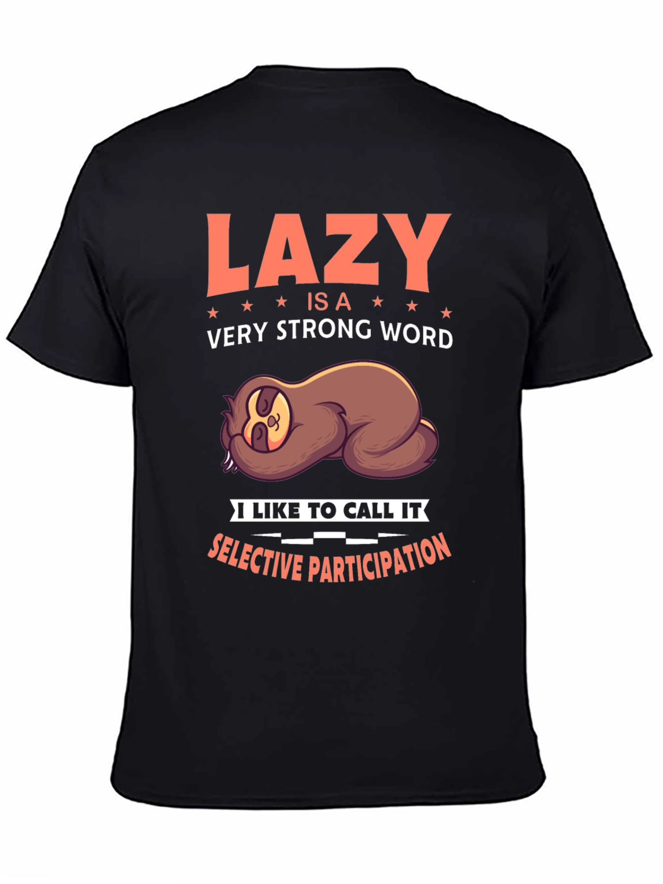 Lazy Sloth Graphic T-Shirt - Funny & Relaxed Fit