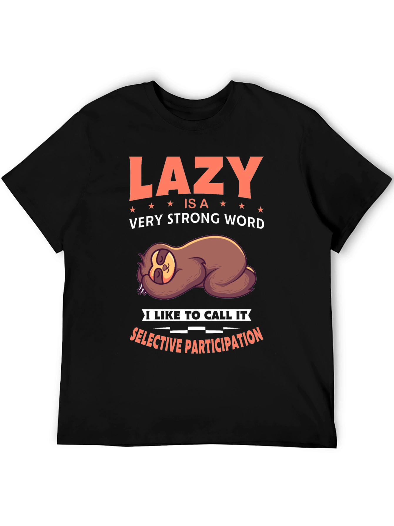 Lazy Sloth Graphic T-Shirt - Funny & Relaxed Fit