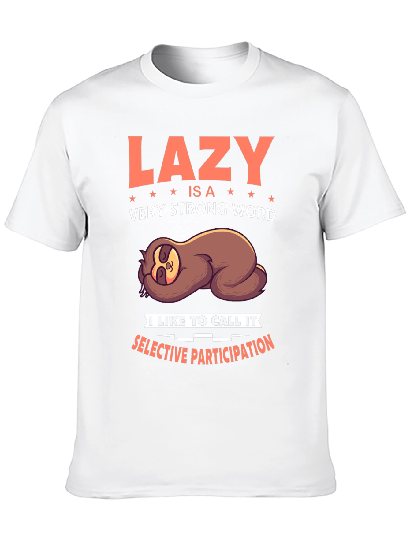 Lazy Sloth Graphic T-Shirt - Funny & Relaxed Fit