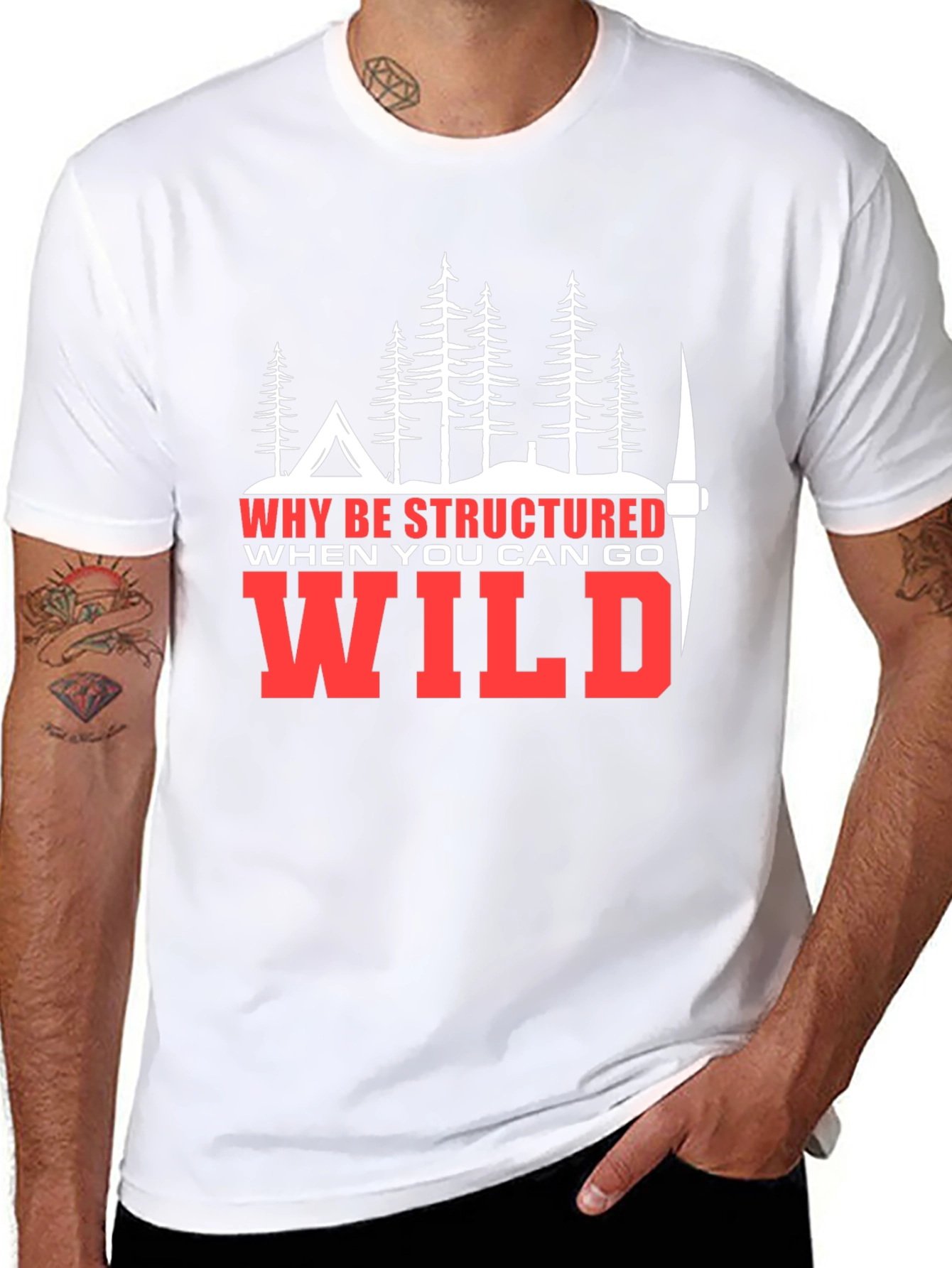 Go Wild Tee - Mens Black Graphic T-Shirt