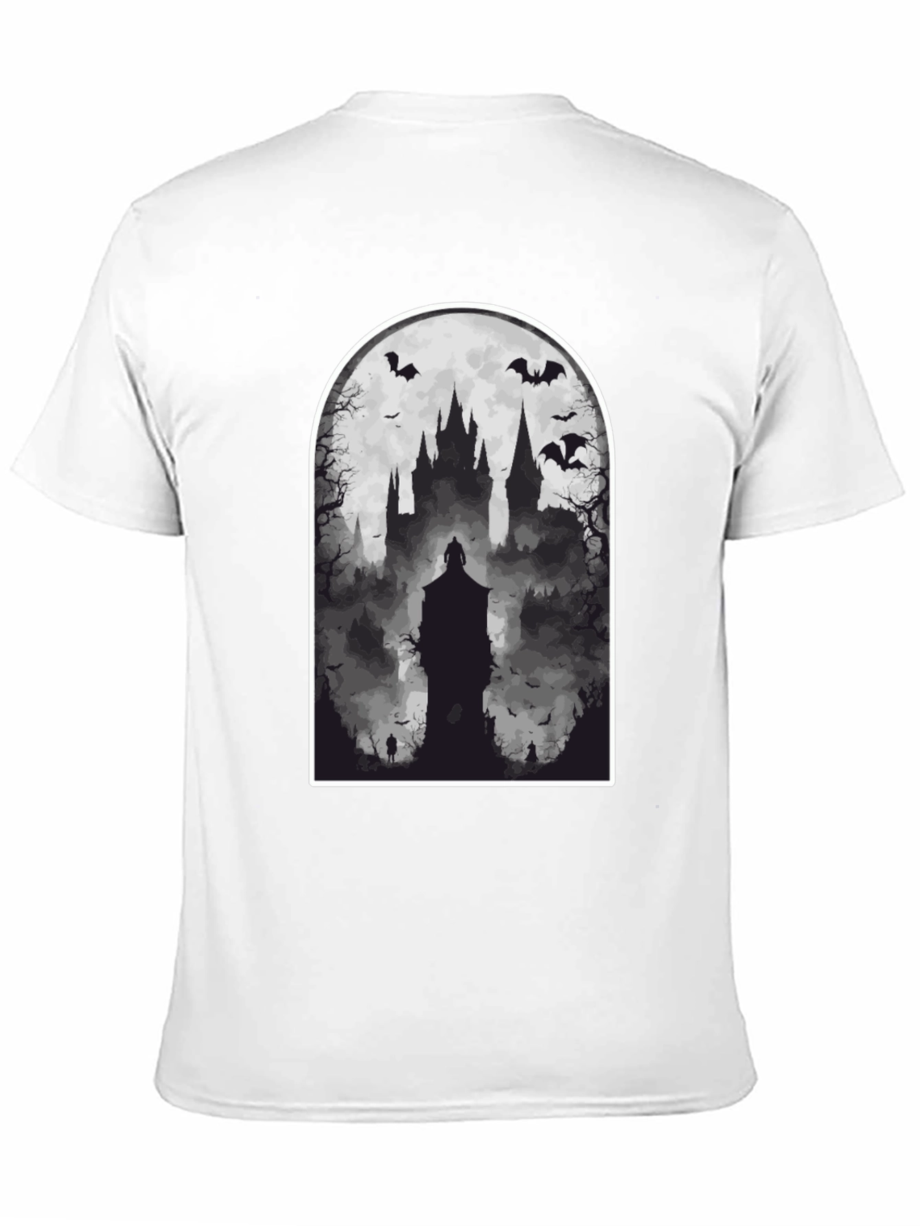 Spooky Castle T-Shirt - Gothic Halloween Tee