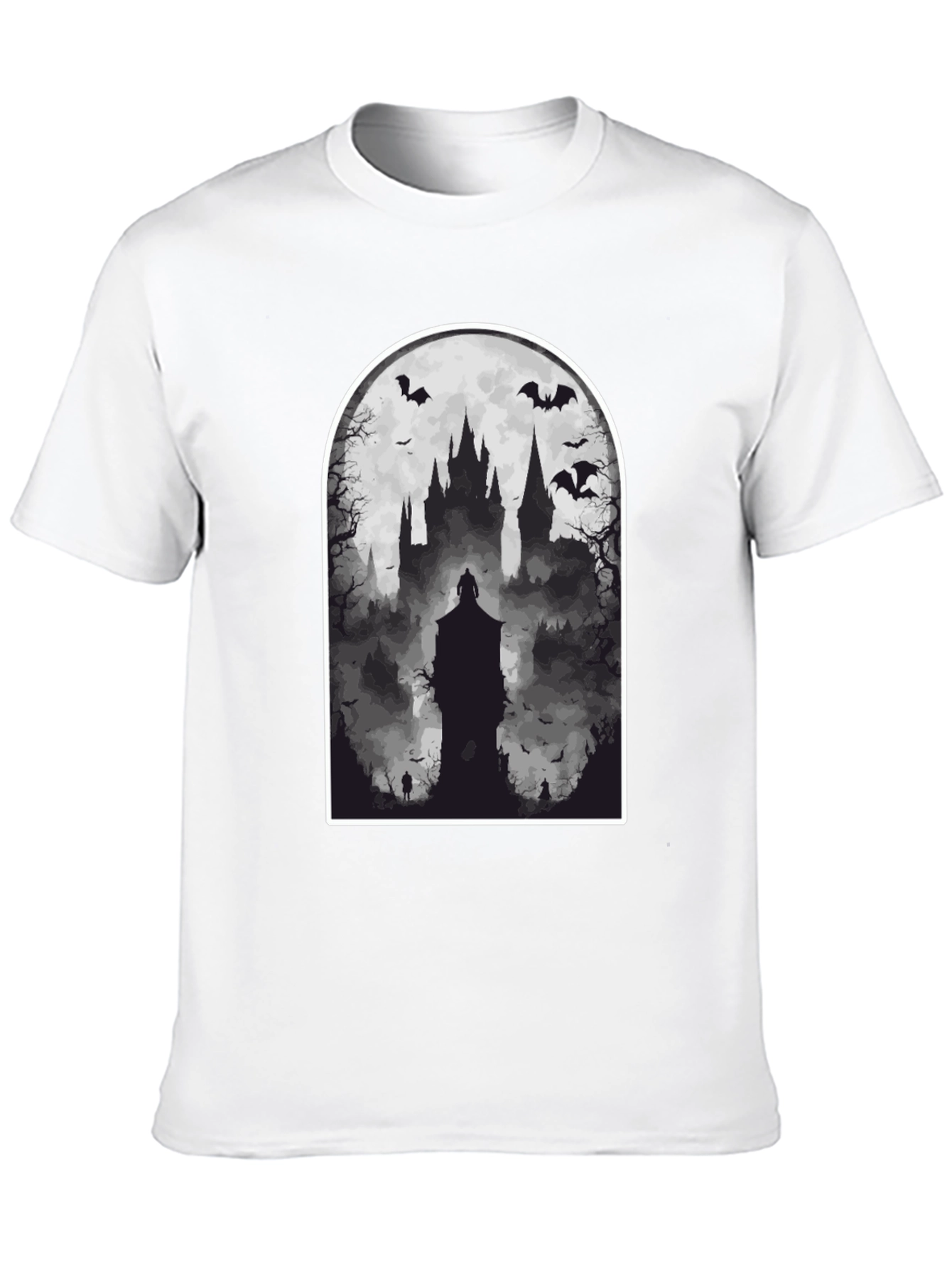 Spooky Castle T-Shirt - Gothic Halloween Tee