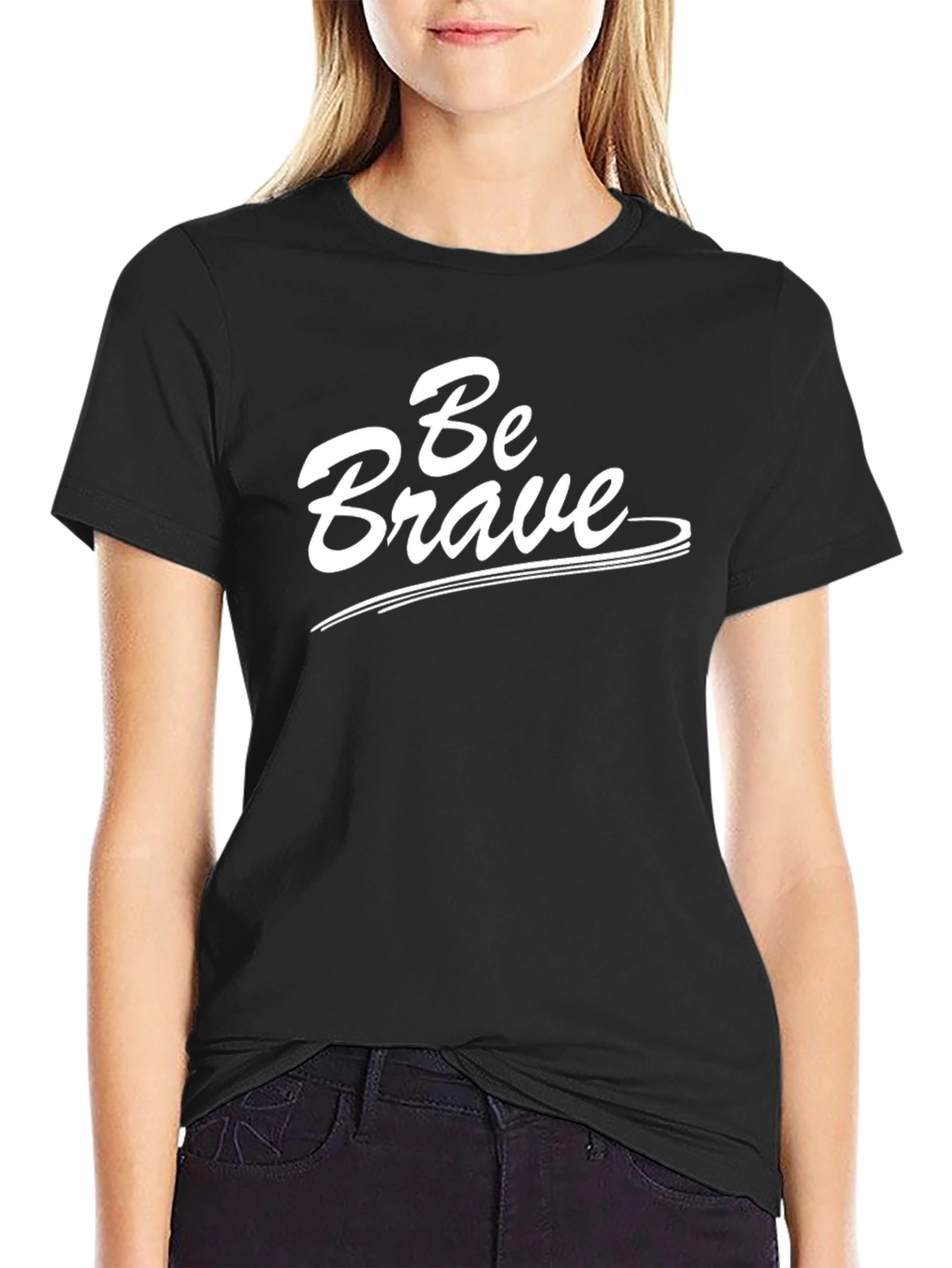 Be Brave Graphic T-Shirt - Black