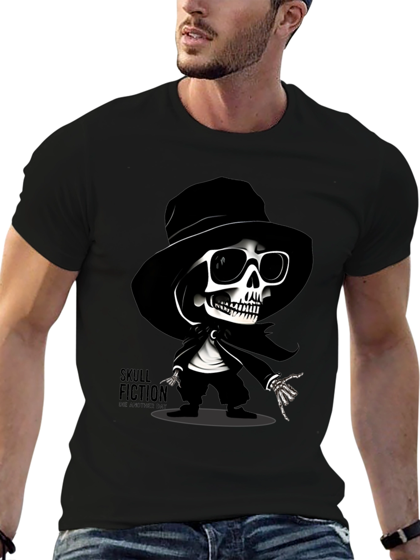 Skull Fiction Graphic T-Shirt