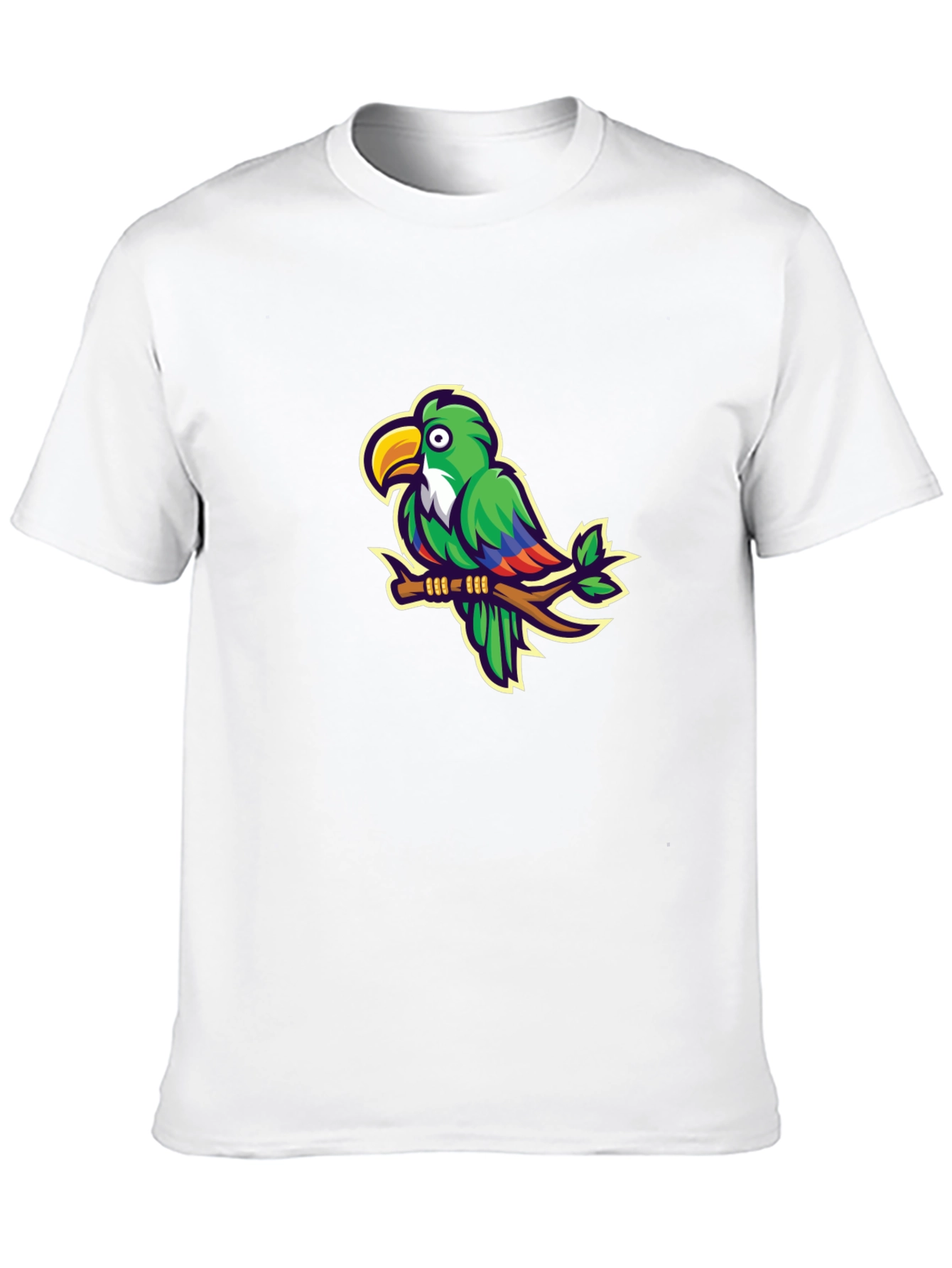 Parrot Graphic T-Shirt - Casual Black Tee