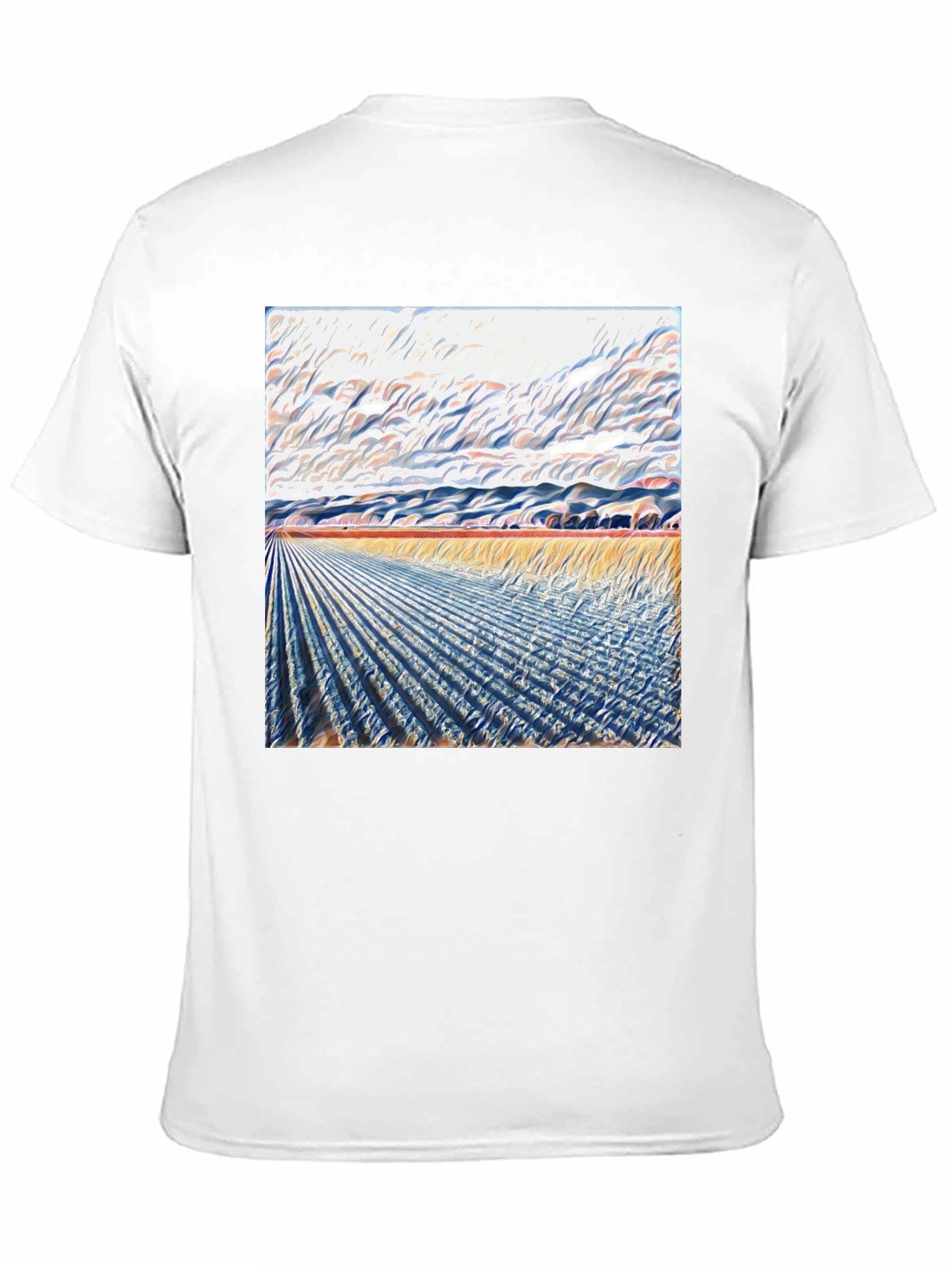 Abstract Landscape Print Tee - Modern Art Shirt