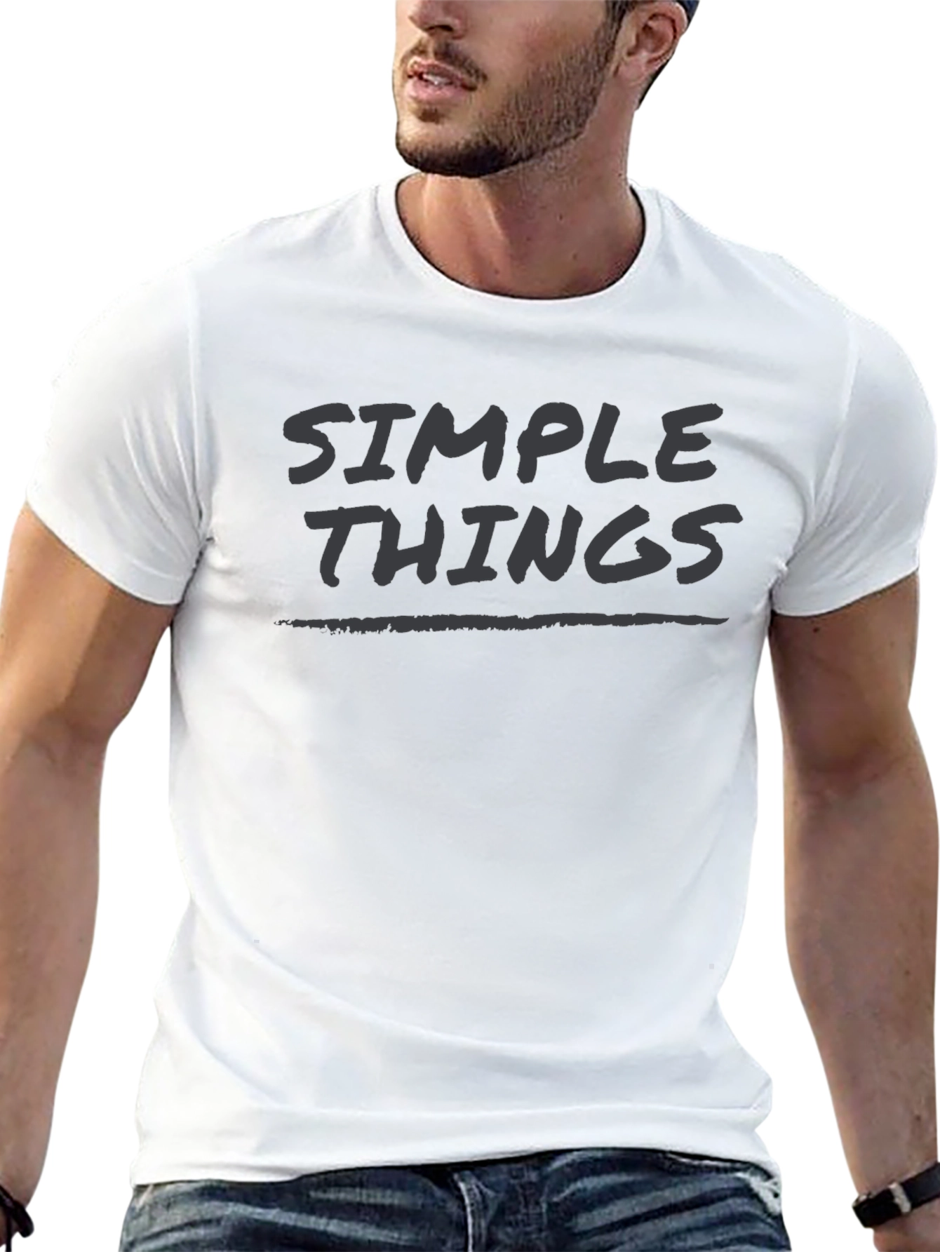 Simple Things Black Graphic T-Shirt