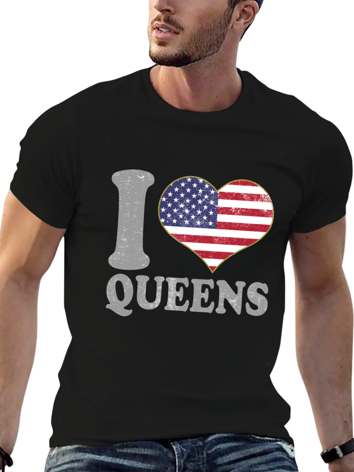 I Love Queens T-Shirt Patriotic Pride