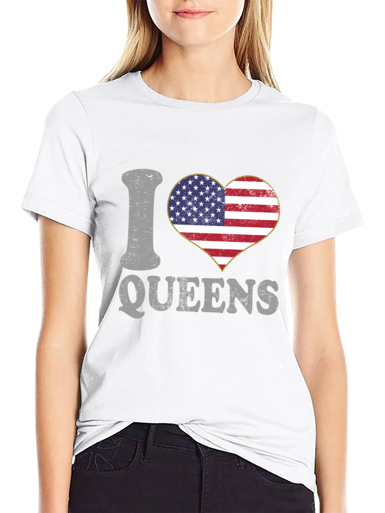 I Love Queens T-Shirt Patriotic Pride