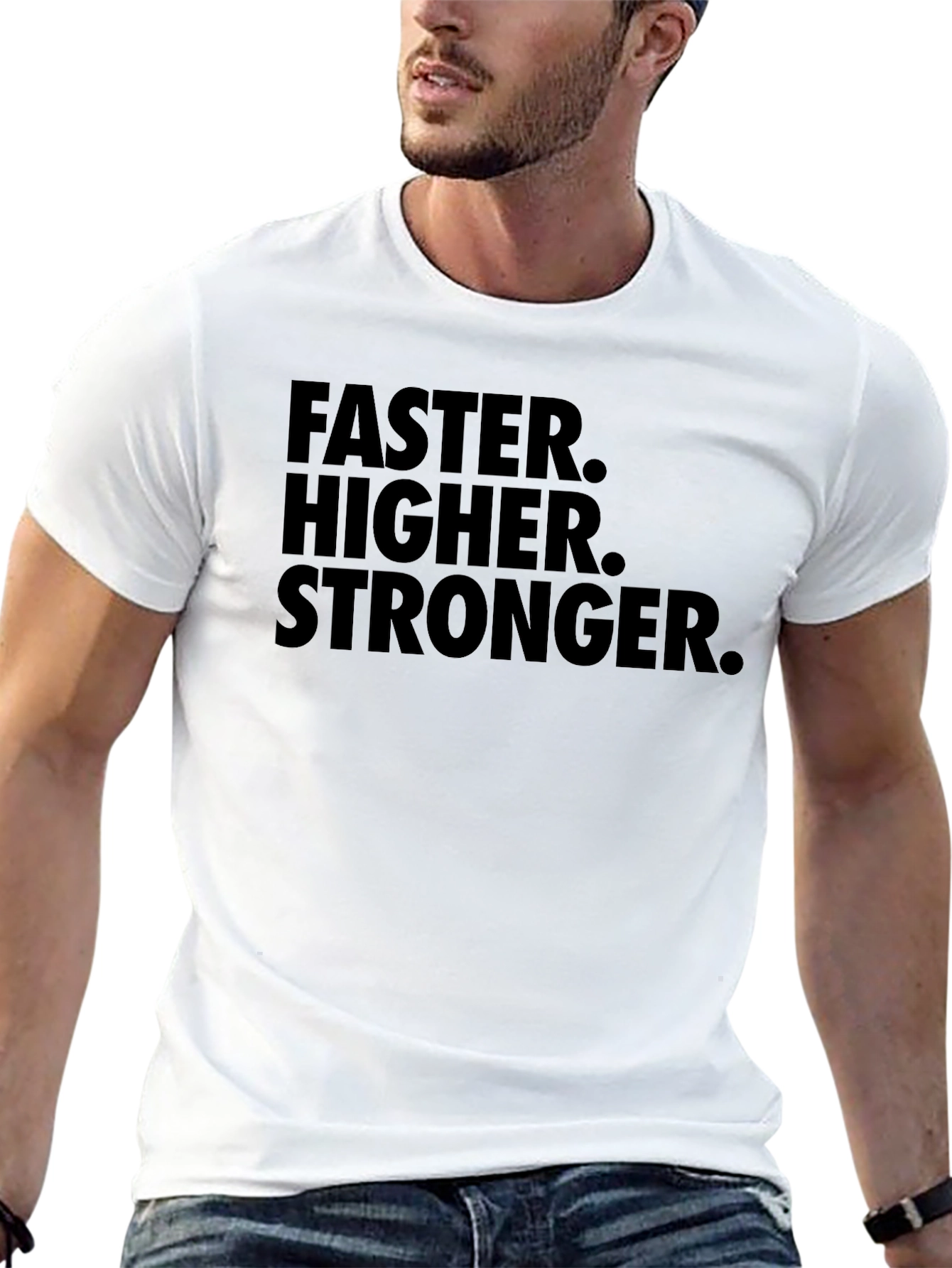 Faster Higher Stronger Black T-Shirt
