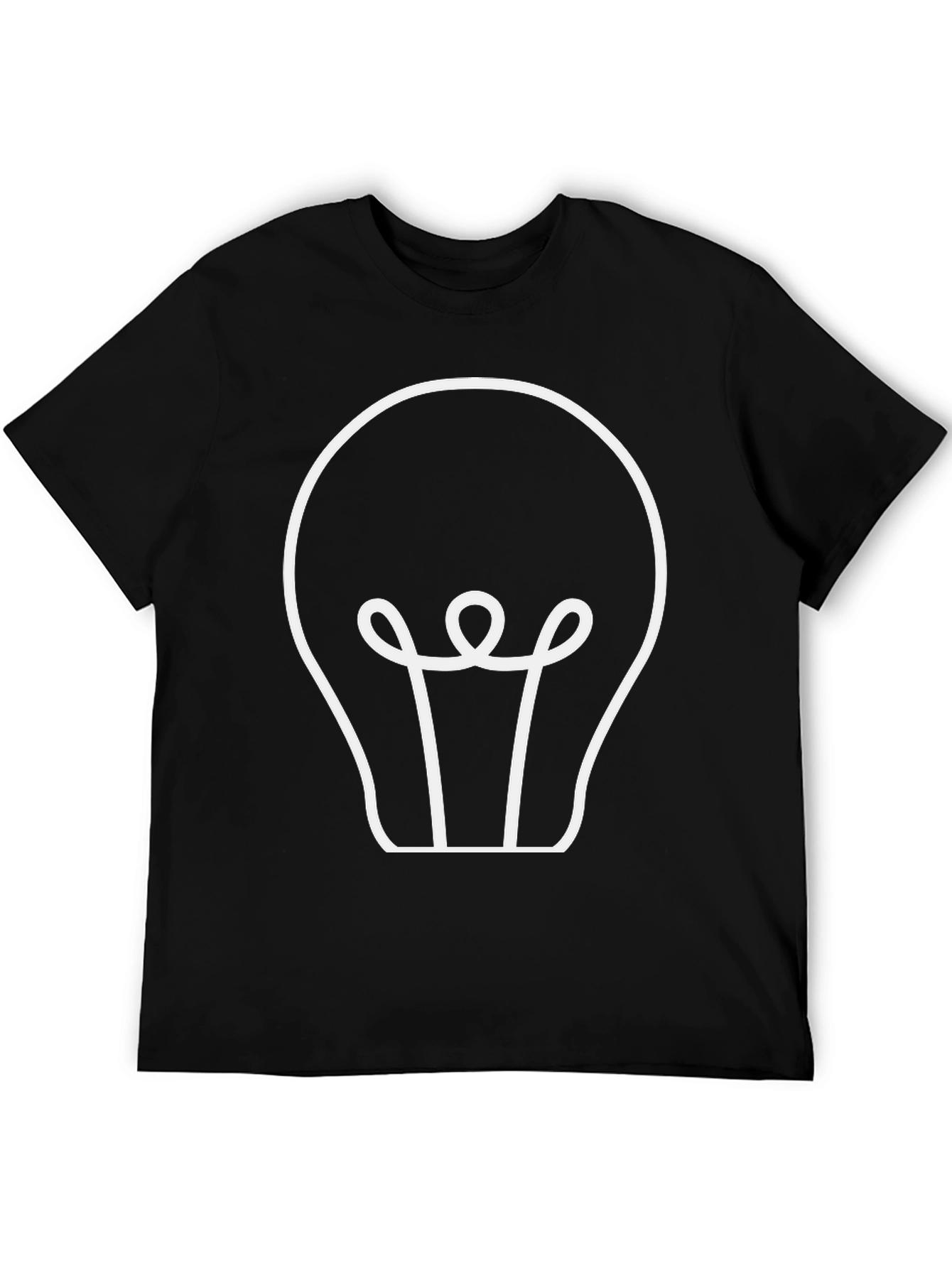 Idea Bulb Graphic T-Shirt - Black Cotton Tee