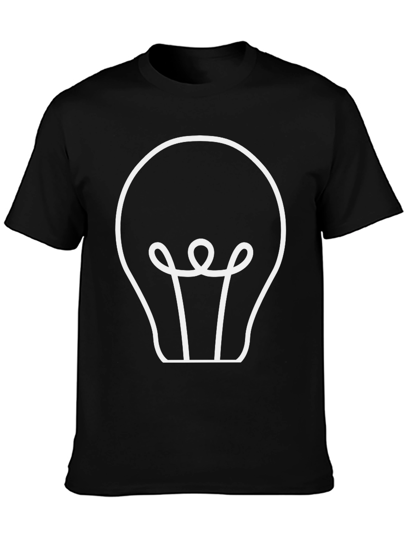 Idea Bulb Graphic T-Shirt - Black Cotton Tee
