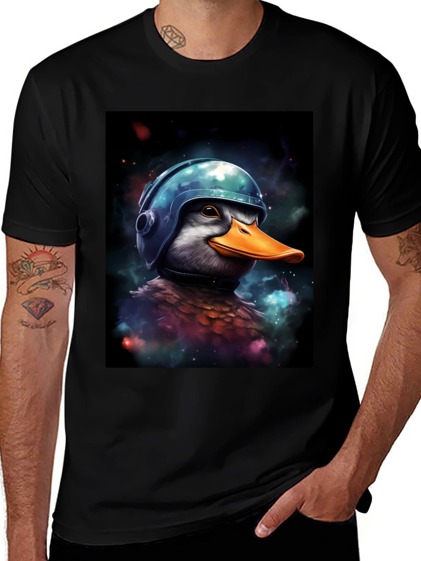 Duck in Helmet Graphic Tee
