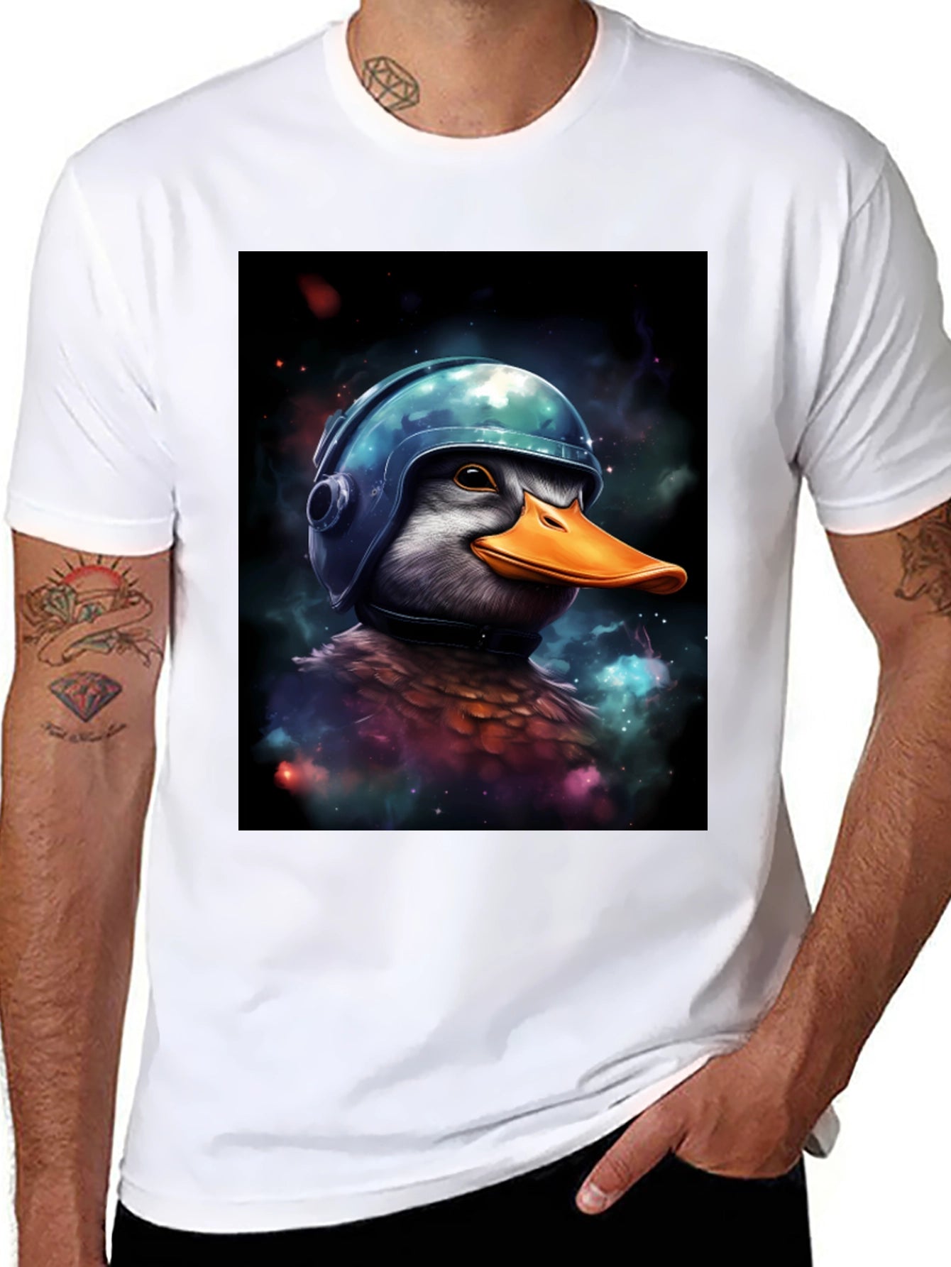 Duck in Helmet Graphic Tee