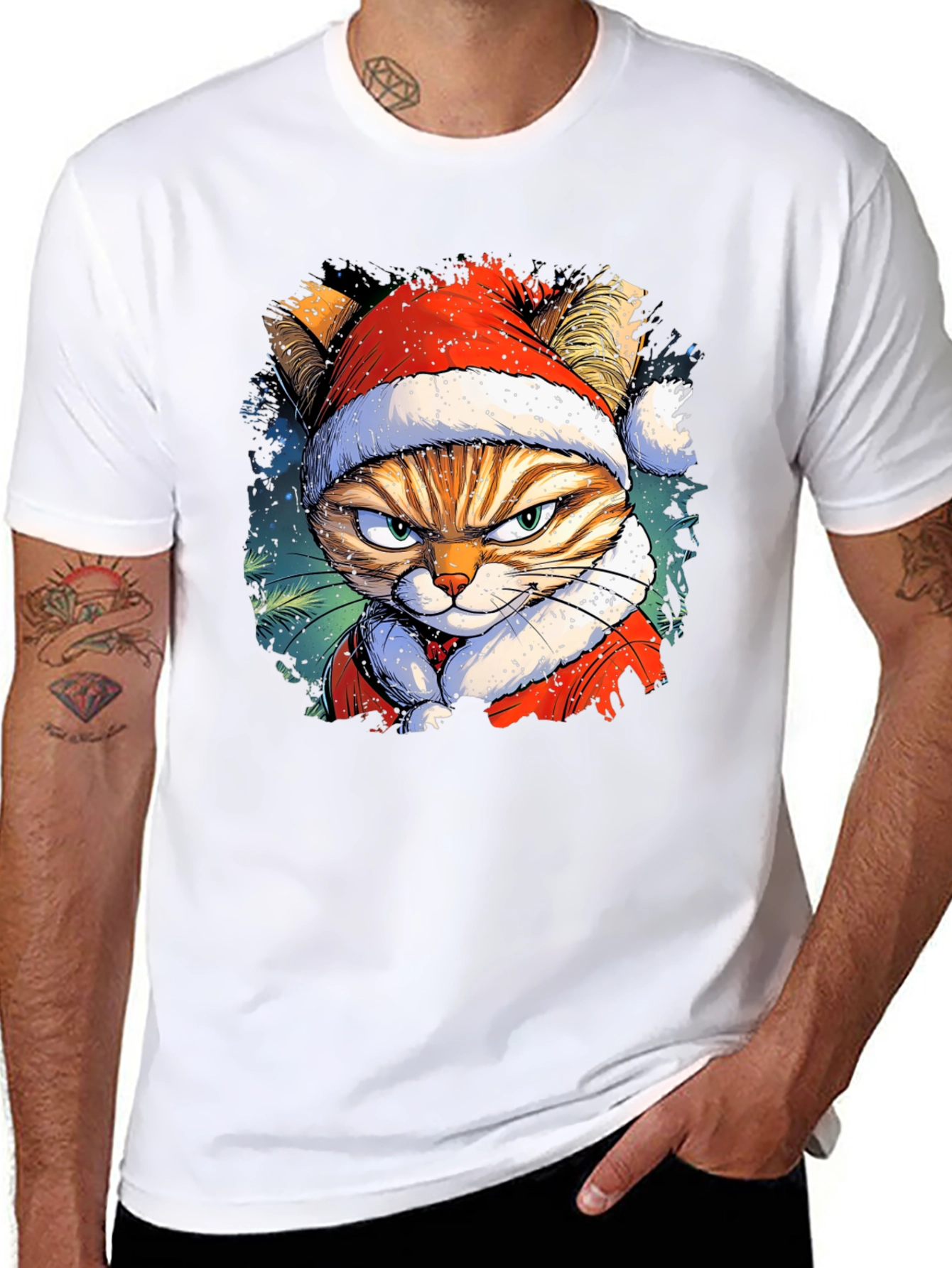 Grumpy Cat Santa T-Shirt: Holiday Humor