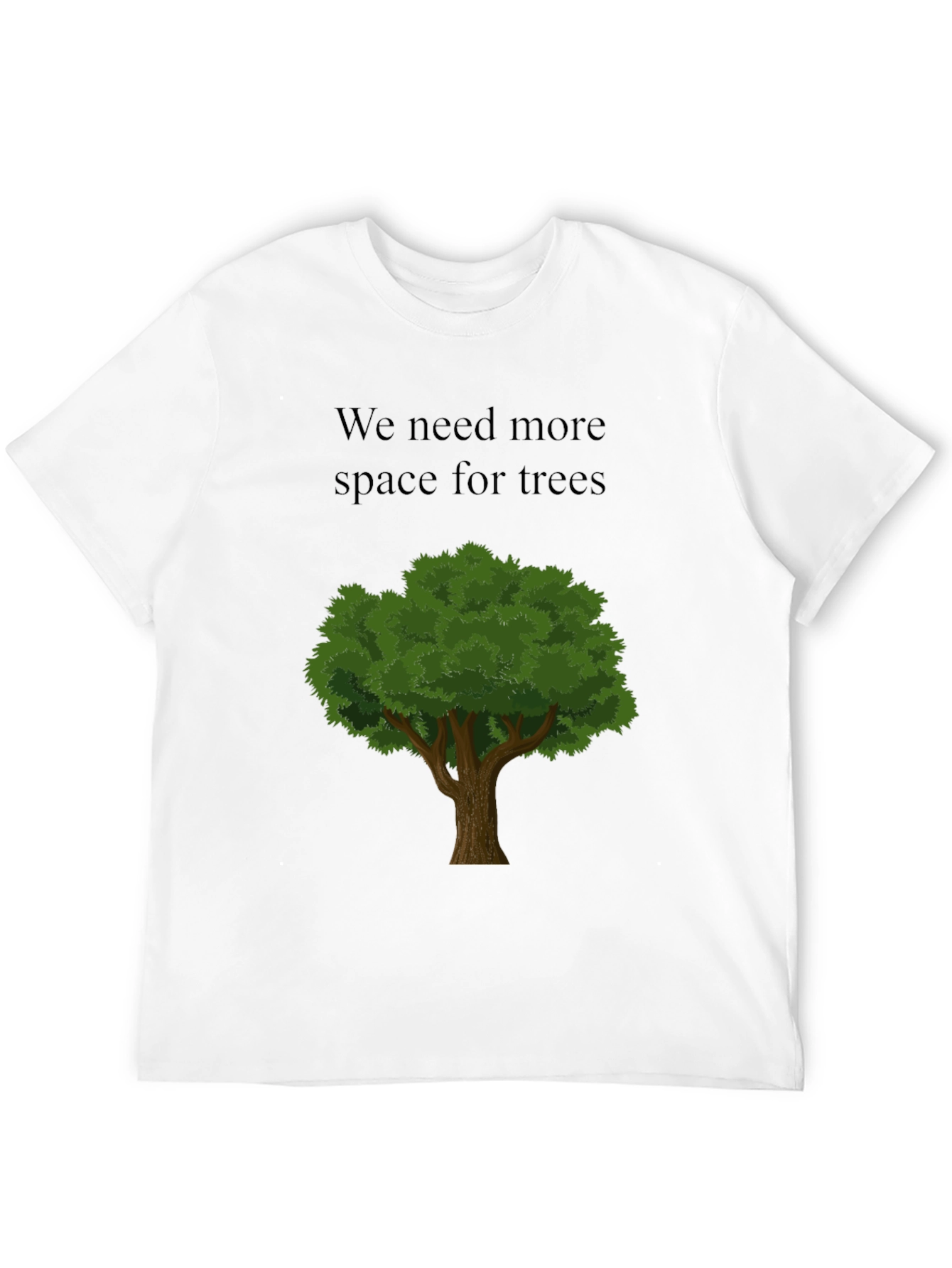 Eco-Friendly Tree Graphic Black T-Shirt