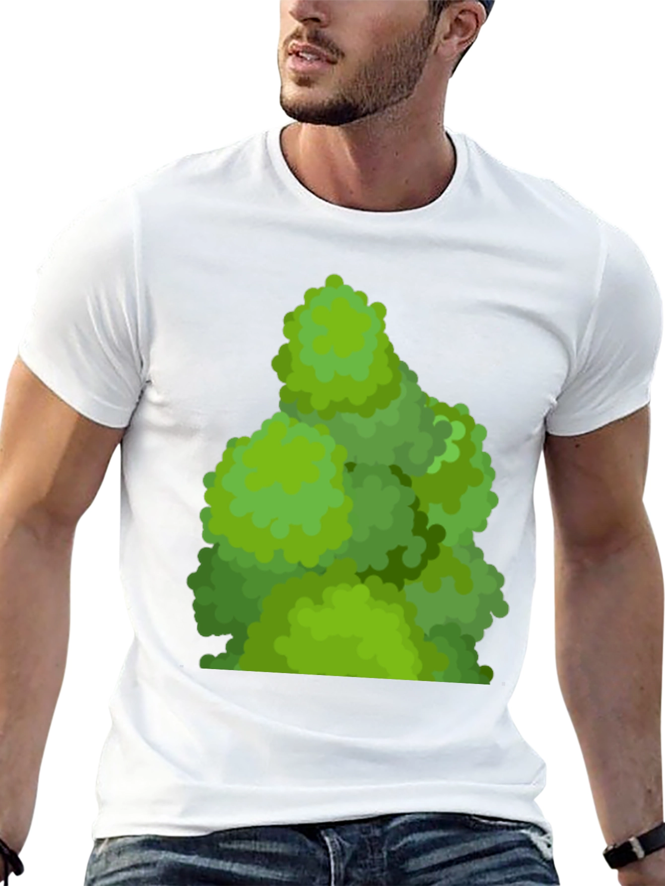 Green Bush Tee - Nature Inspired Graphic T-Shirt