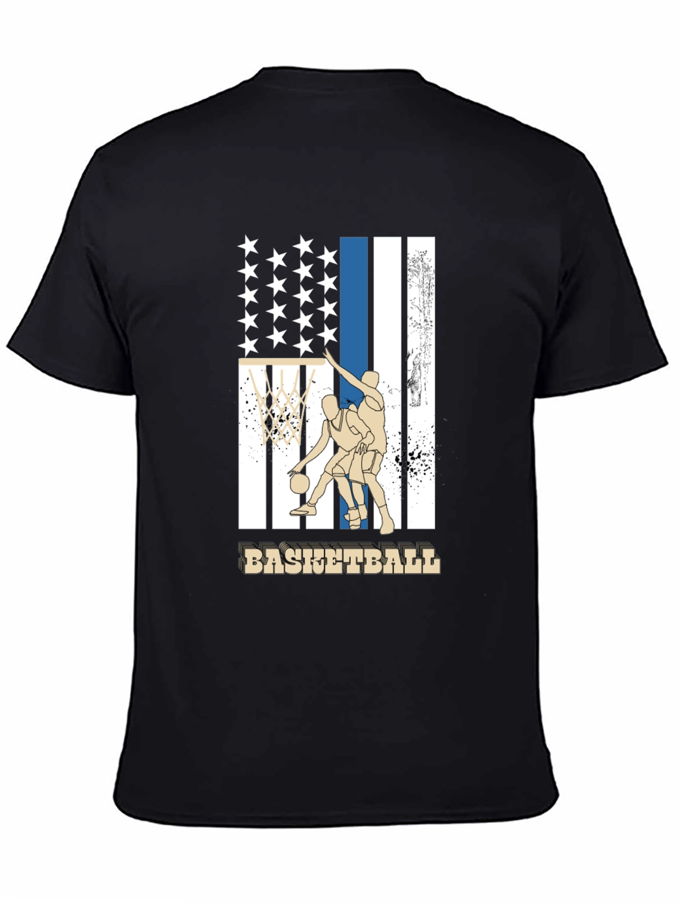 Basketball USA Flag Graphic T-Shirt
