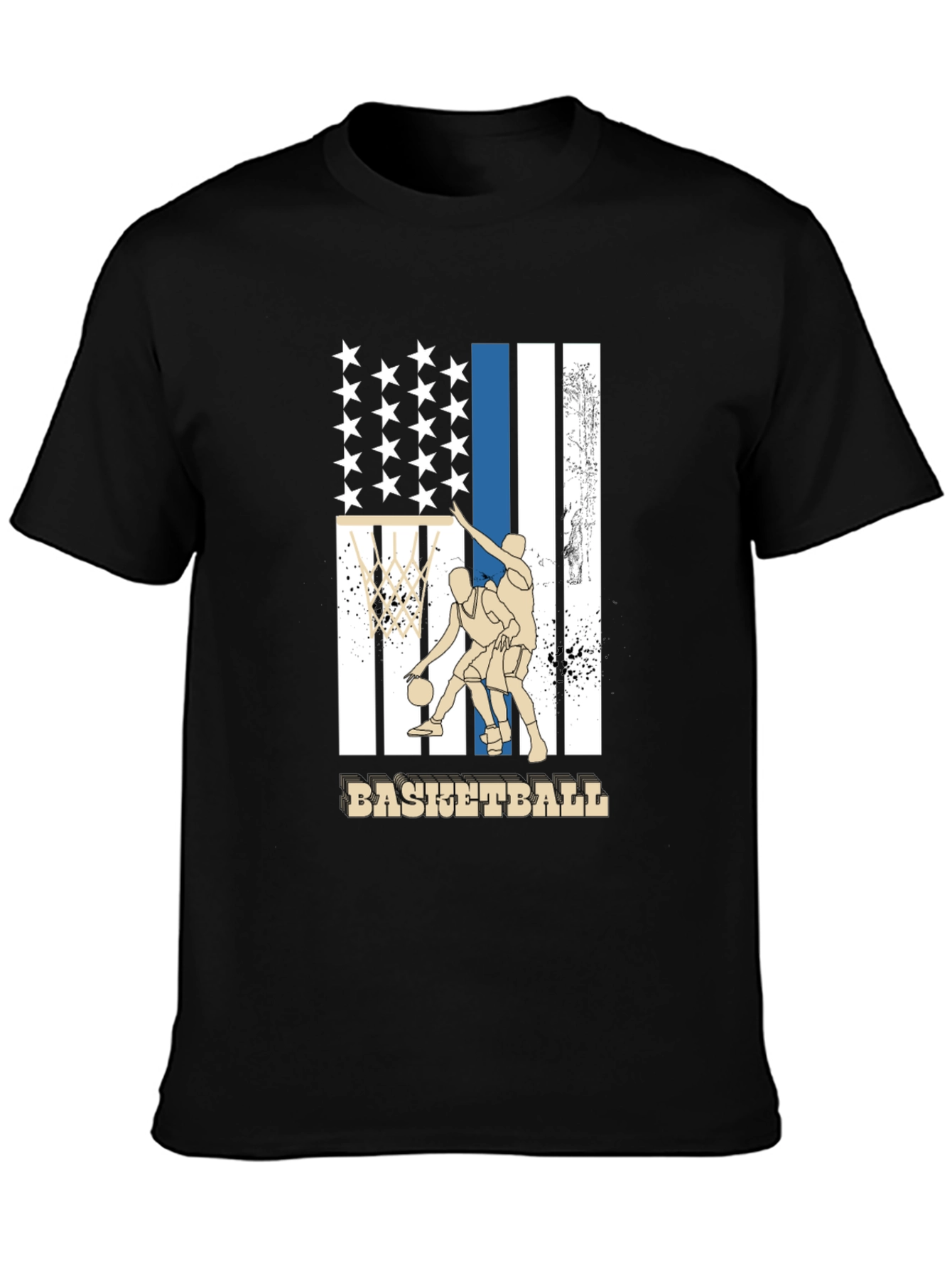 Basketball USA Flag Graphic T-Shirt