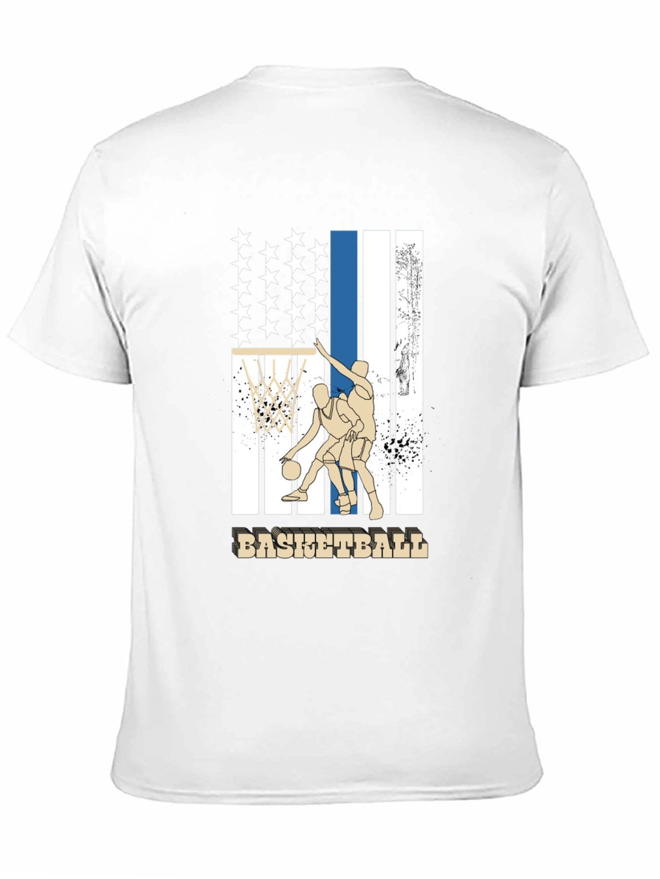Basketball USA Flag Graphic T-Shirt