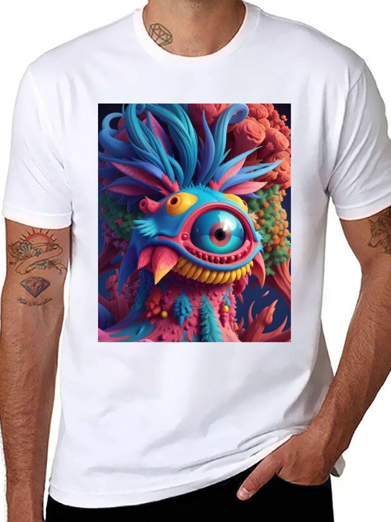 Funky Monster Graphic Tee - Eye-Catching Design