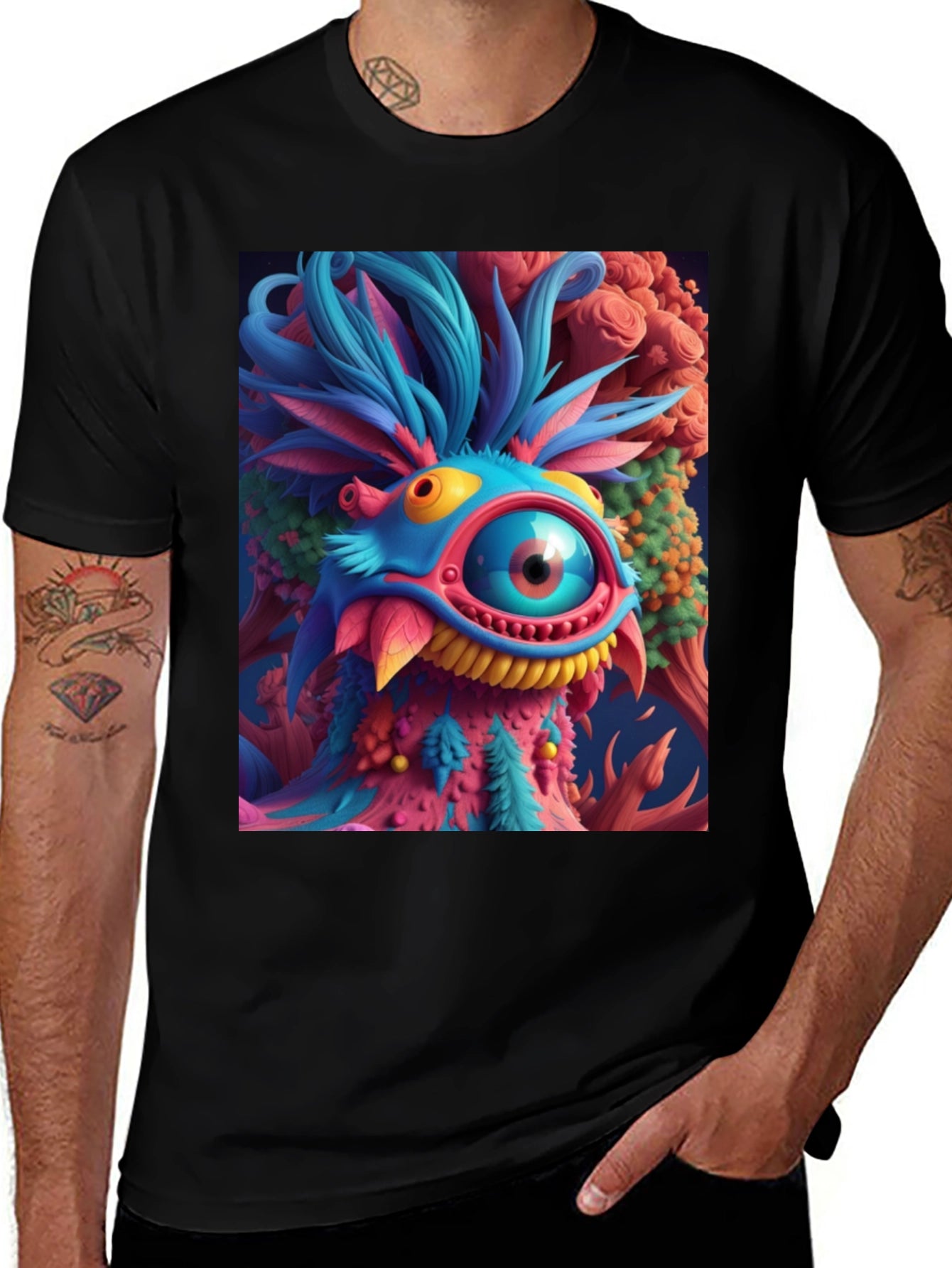 Funky Monster Graphic Tee - Eye-Catching Design