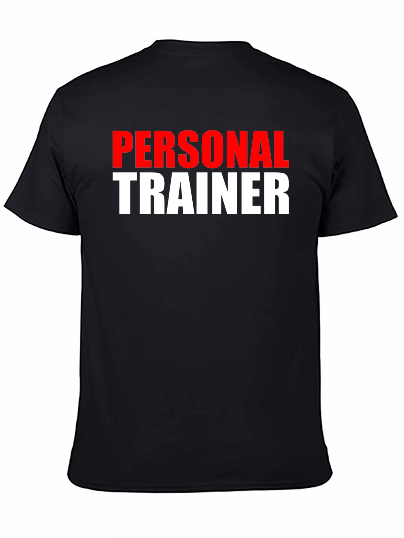 Personal Trainer Graphic Tee - Black Cotton Gym Shirt