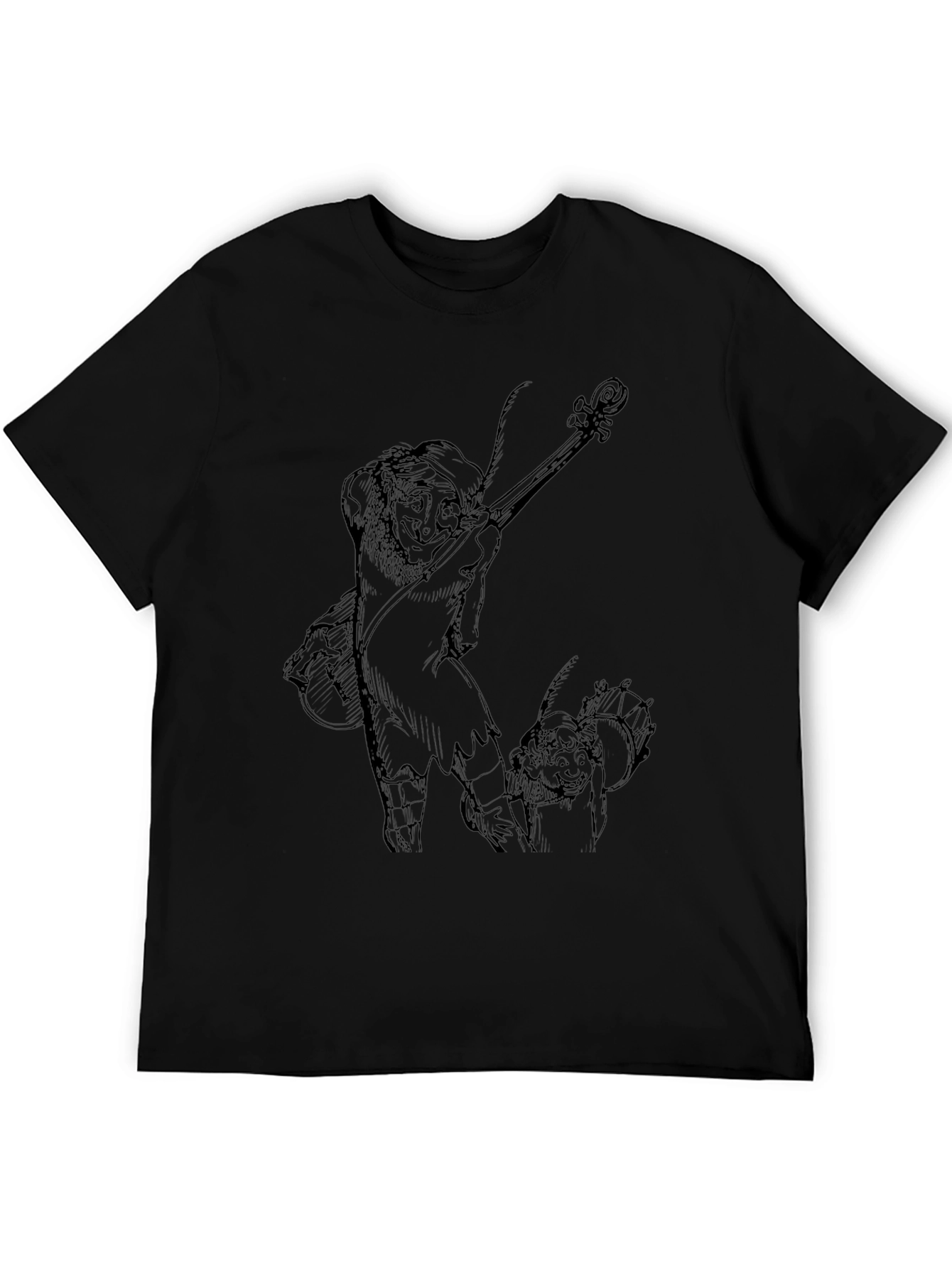 Quasimodo and Djali Black Graphic Tee