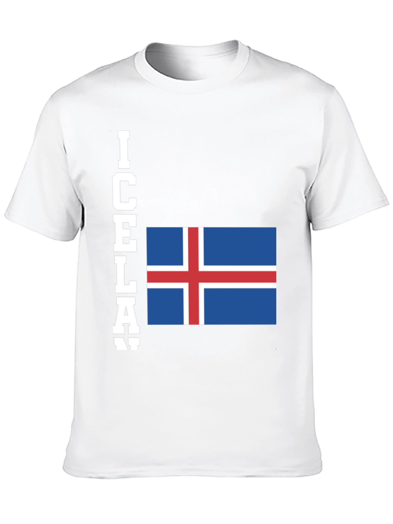 Iceland Flag T-Shirt - Black Graphic Tee