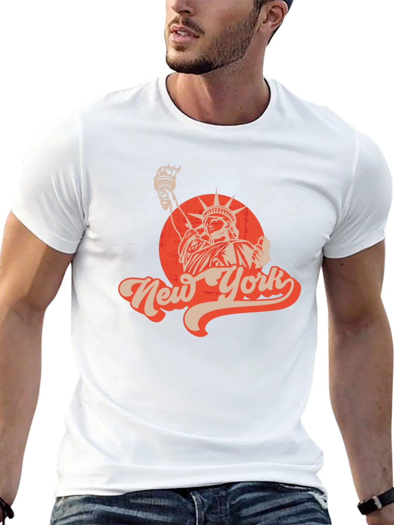 Retro New York Statue of Liberty Graphic Tee