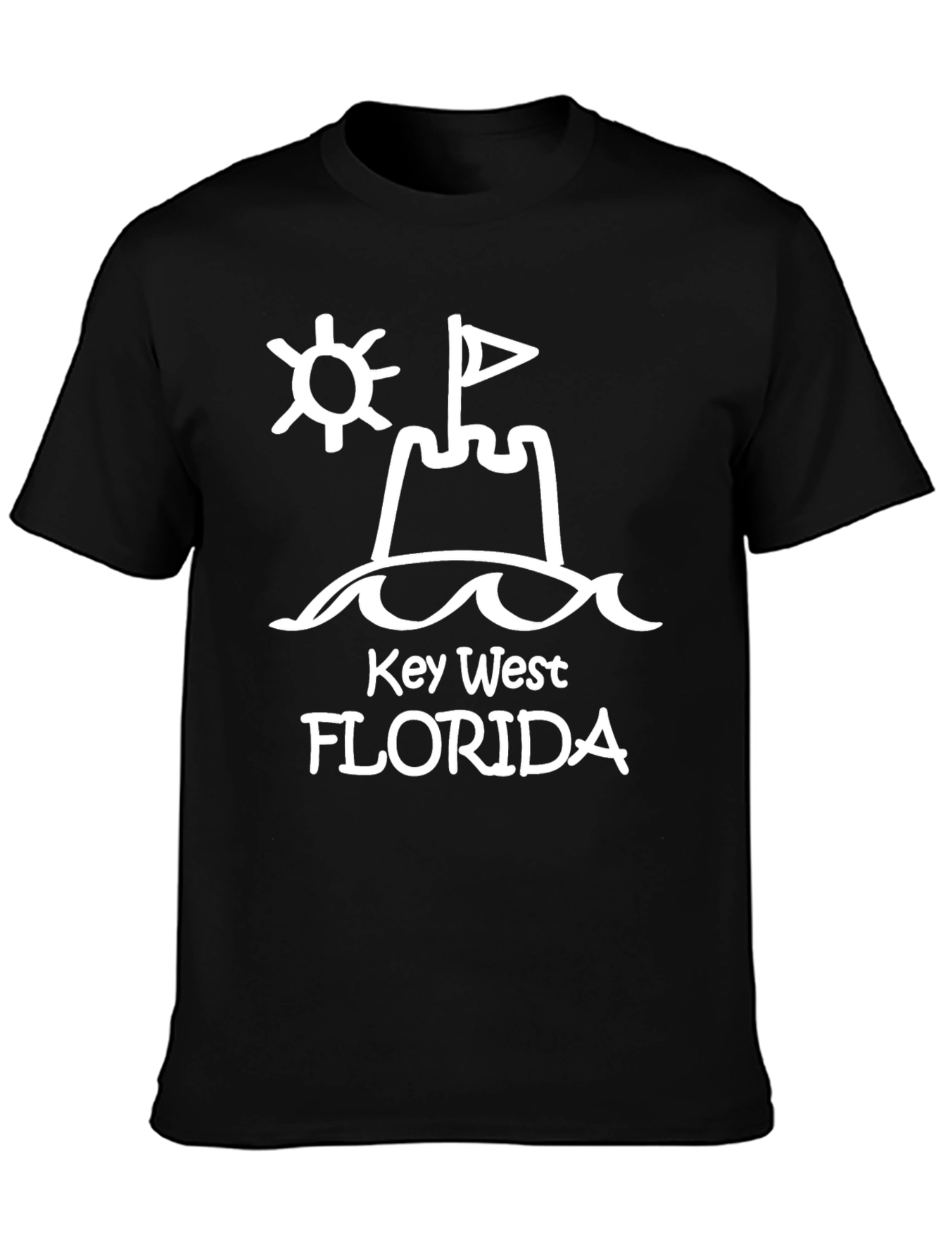 Key West Florida Graphic T-Shirt - Sandcastle Design