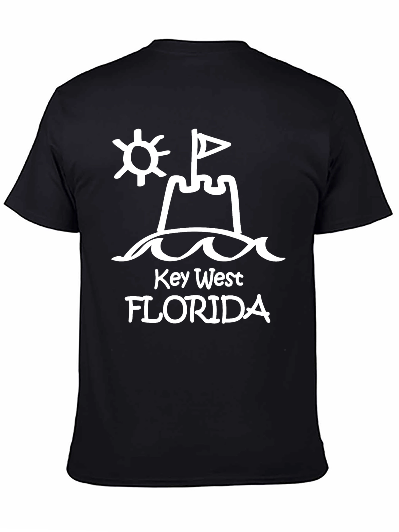 Key West Florida Graphic T-Shirt - Sandcastle Design