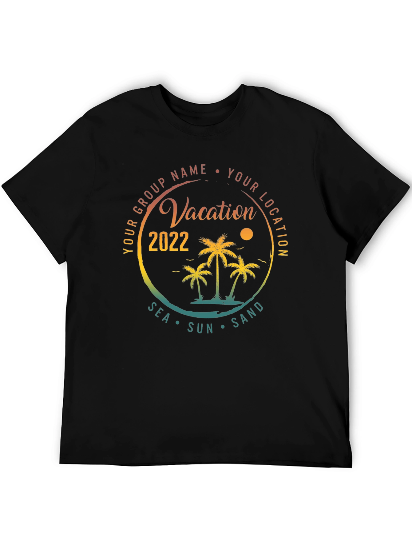 Vacation 2022 Black T-Shirt