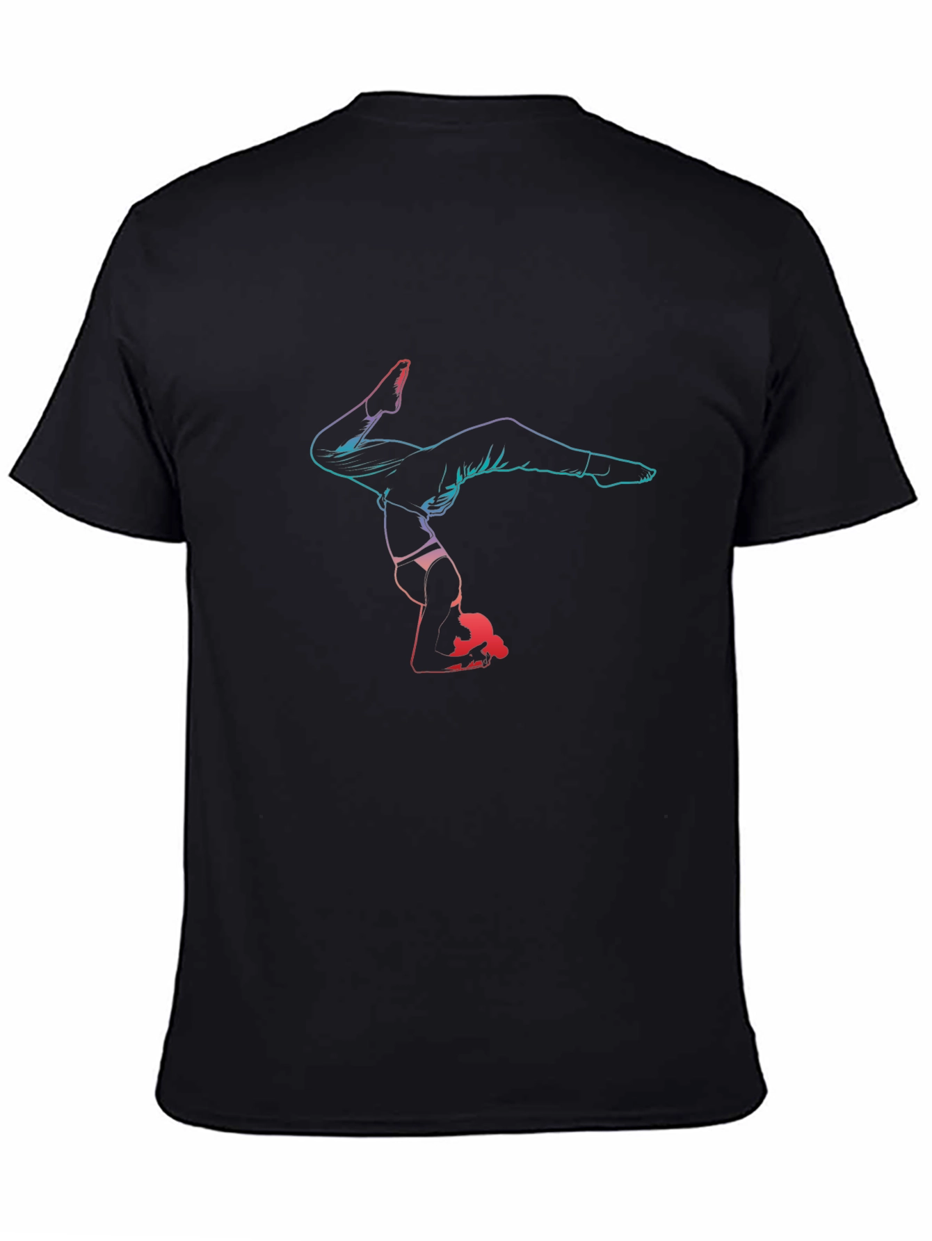 Gymnast Graphic Tee - Black Cotton Blend