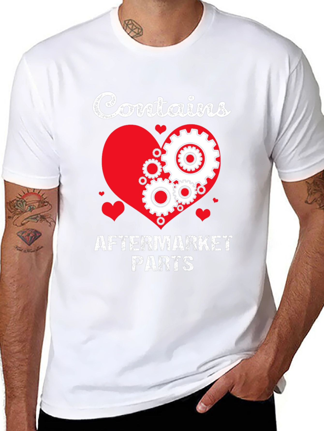 Contains Aftermarket Parts T-Shirt Mechanic Gift Idea