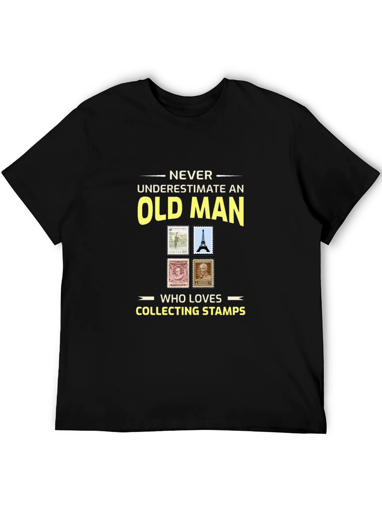 Old Man Stamp Collector T-Shirt
