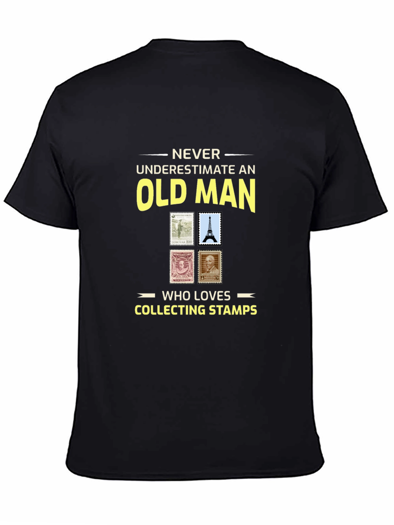 Old Man Stamp Collector T-Shirt
