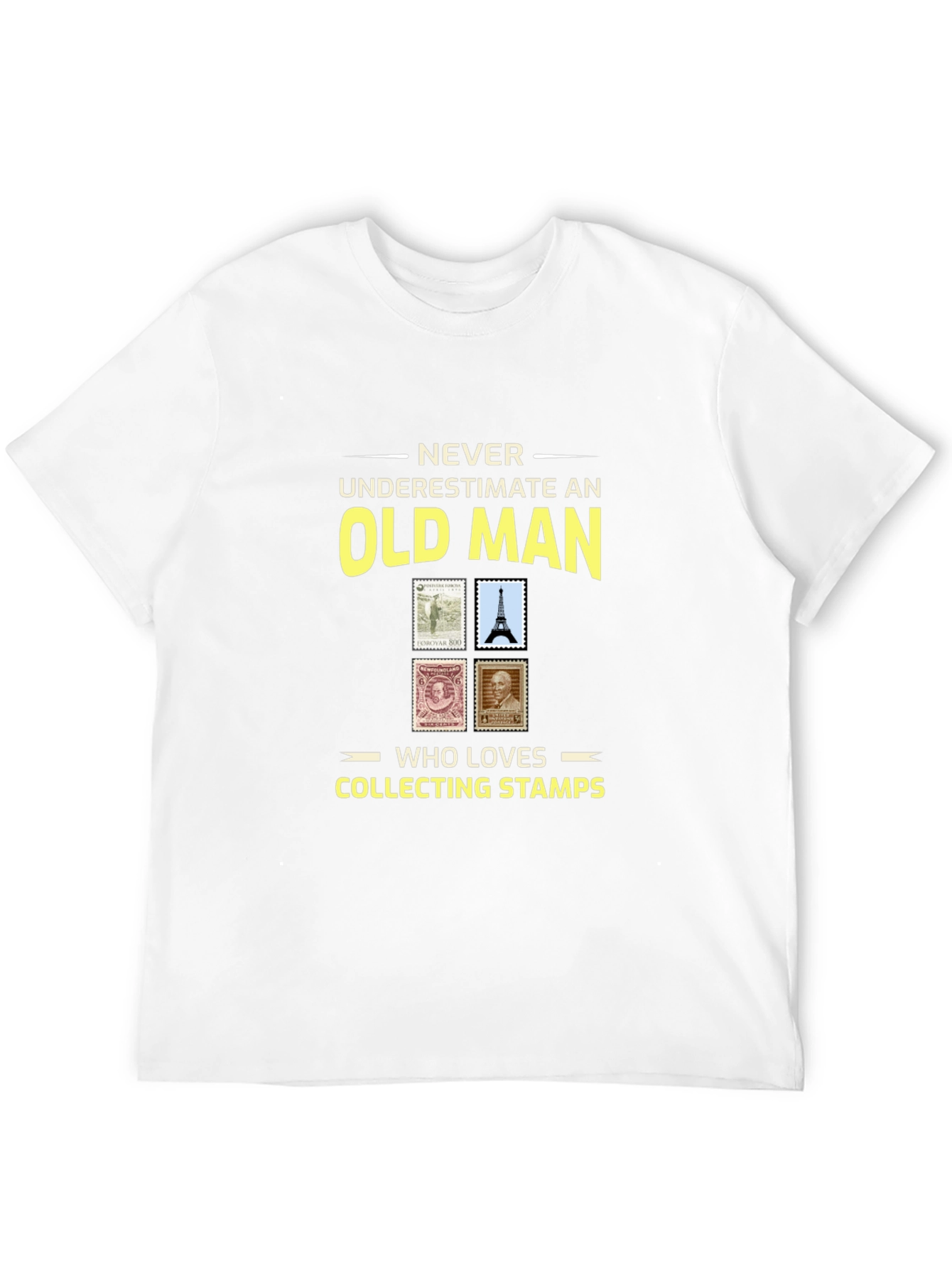 Old Man Stamp Collector T-Shirt