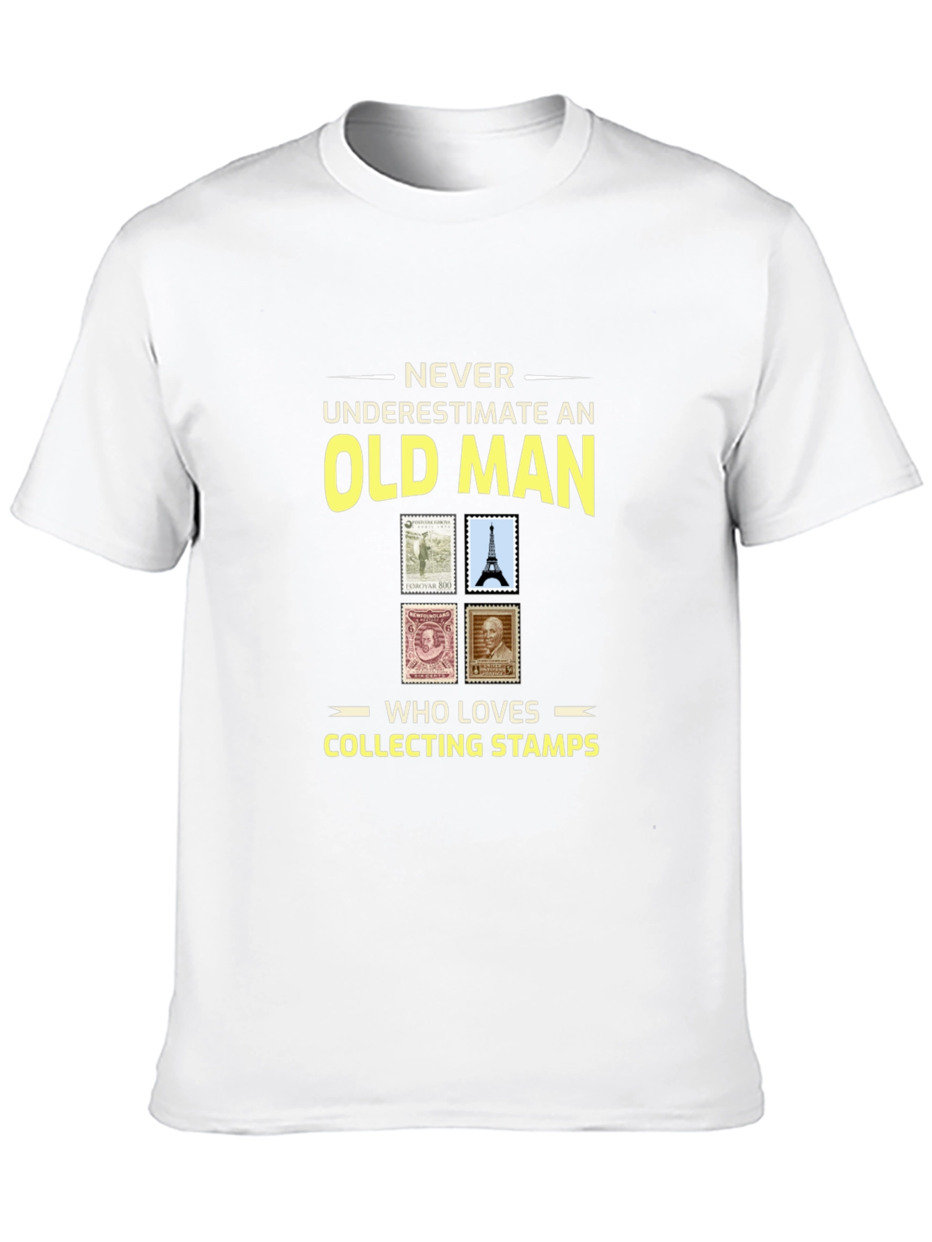Old Man Stamp Collector T-Shirt