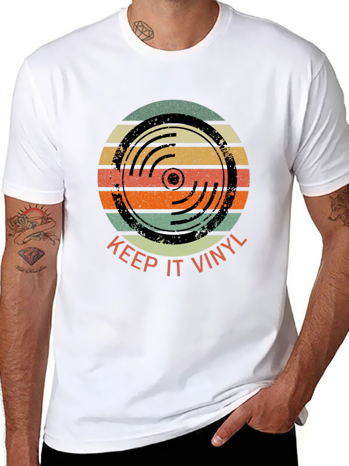 Keep It Vinyl Retro Graphic T-Shirt