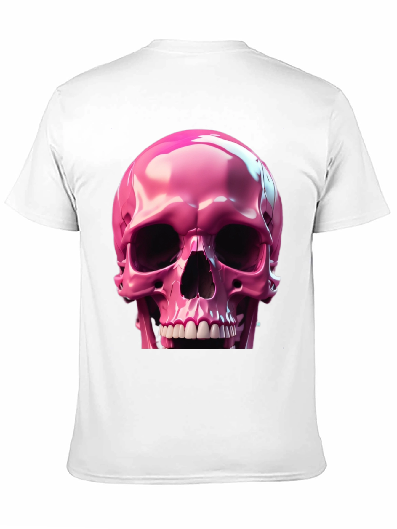 Pink Skull Graphic T-Shirt