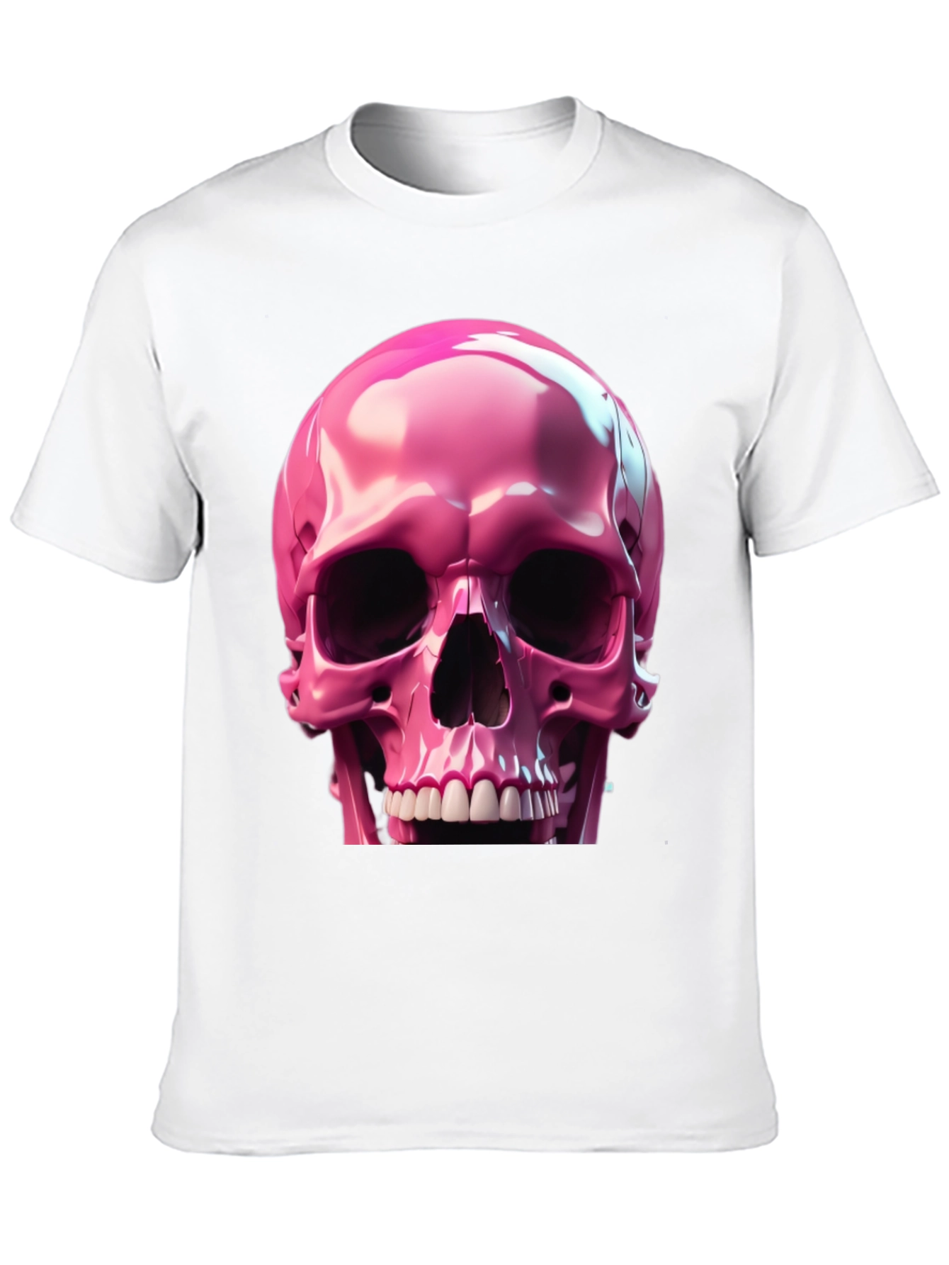 Pink Skull Graphic T-Shirt