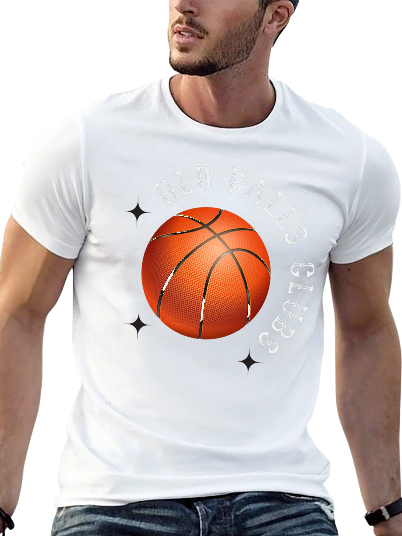 Old Balls Club Basketball Graphic T-Shirt