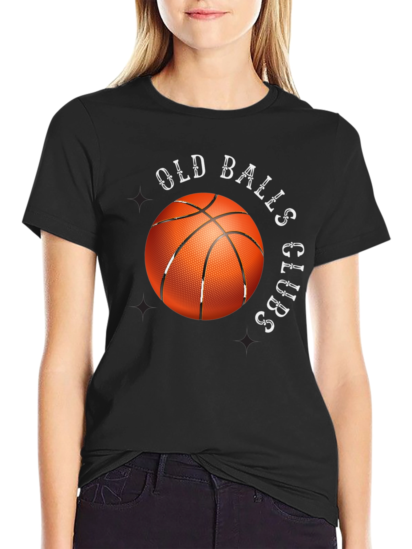 Old Balls Club Basketball Graphic T-Shirt