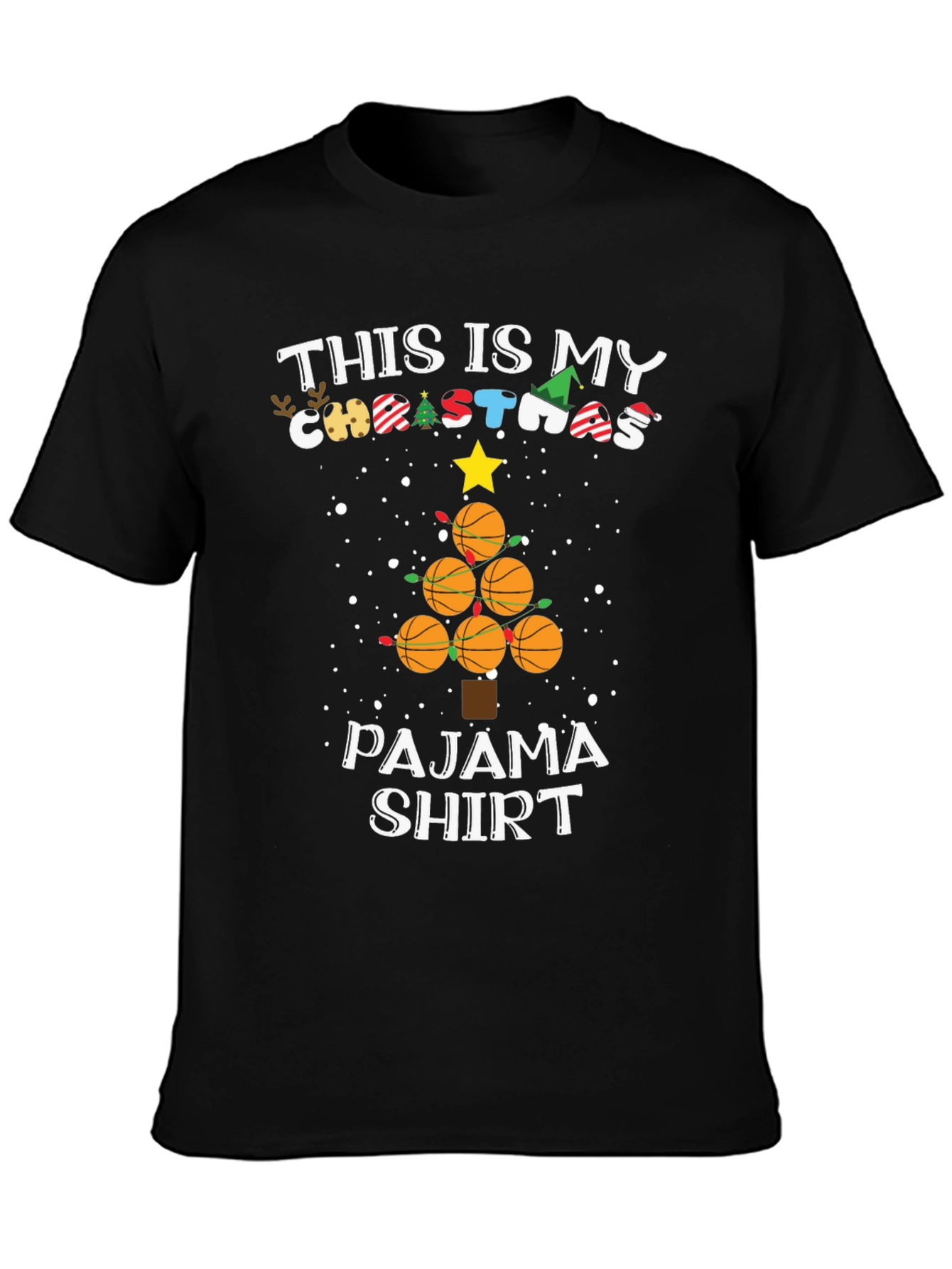 Basketball Christmas Pajama Shirt