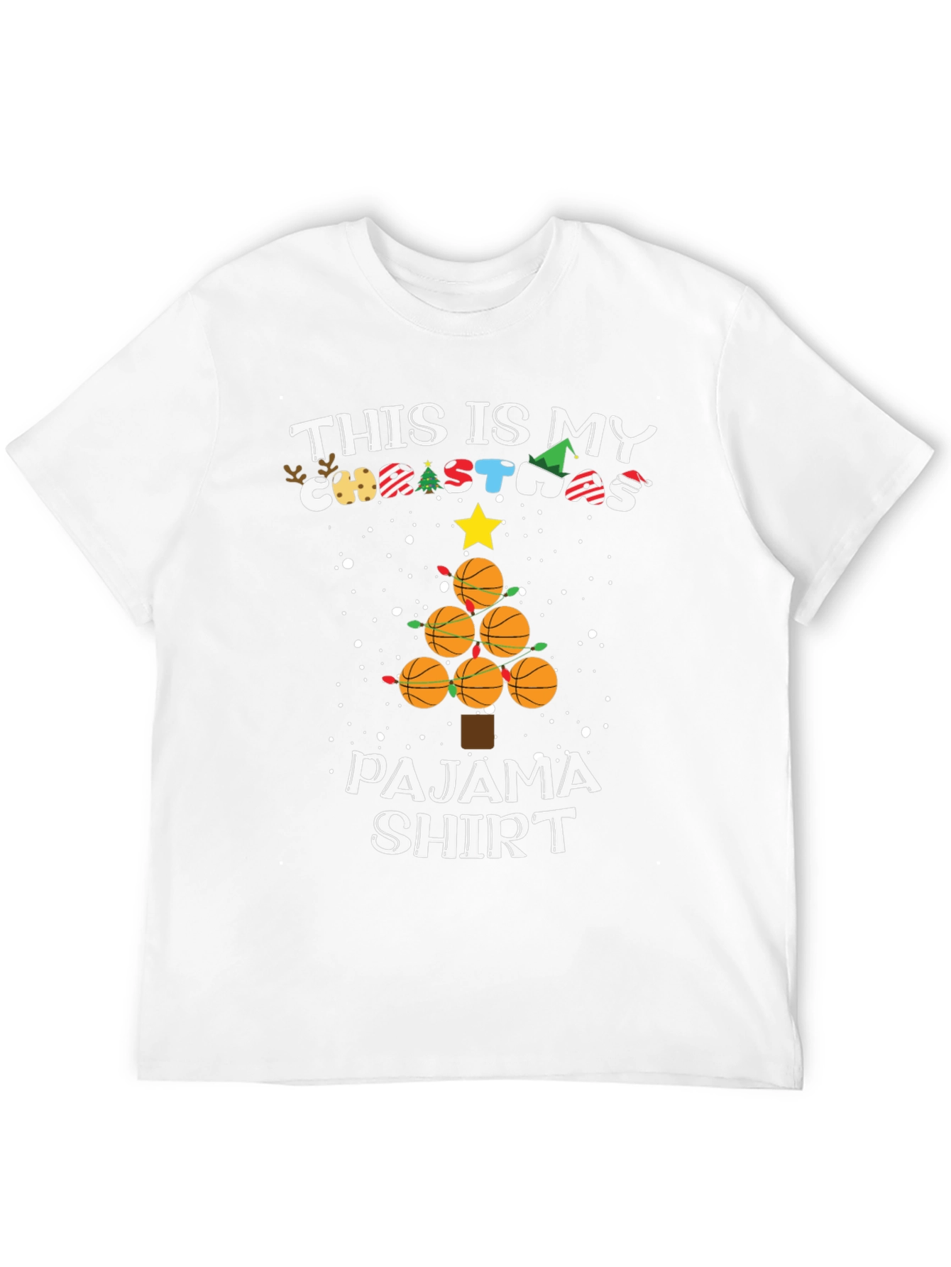 Basketball Christmas Pajama Shirt