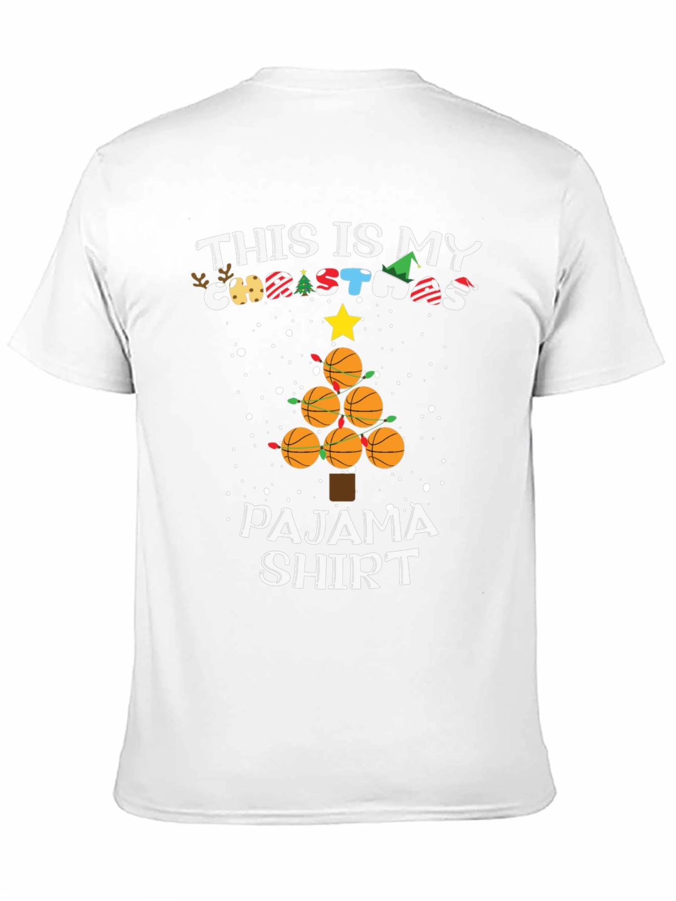 Basketball Christmas Pajama Shirt