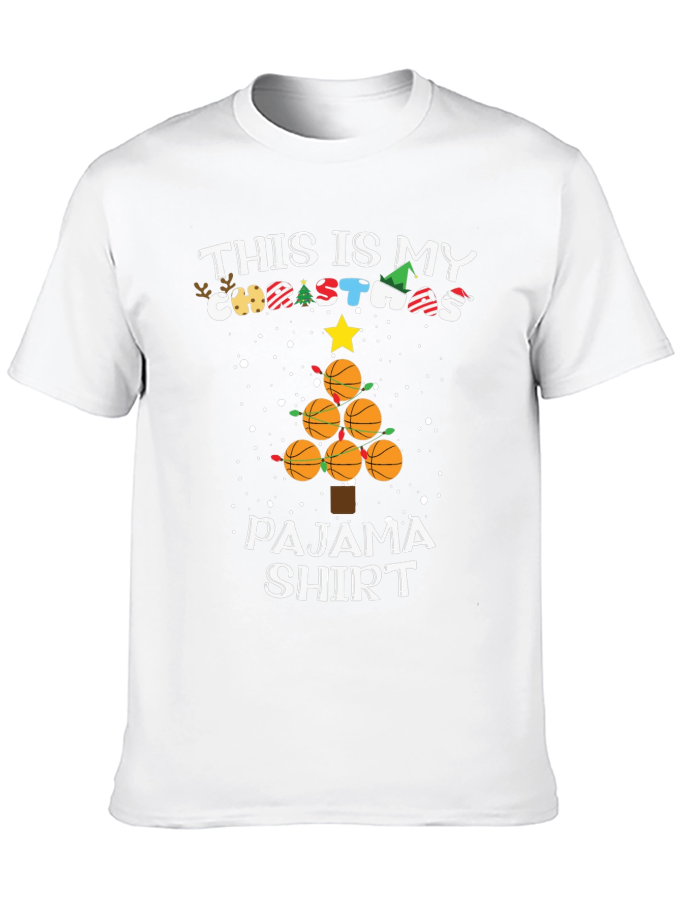 Basketball Christmas Pajama Shirt