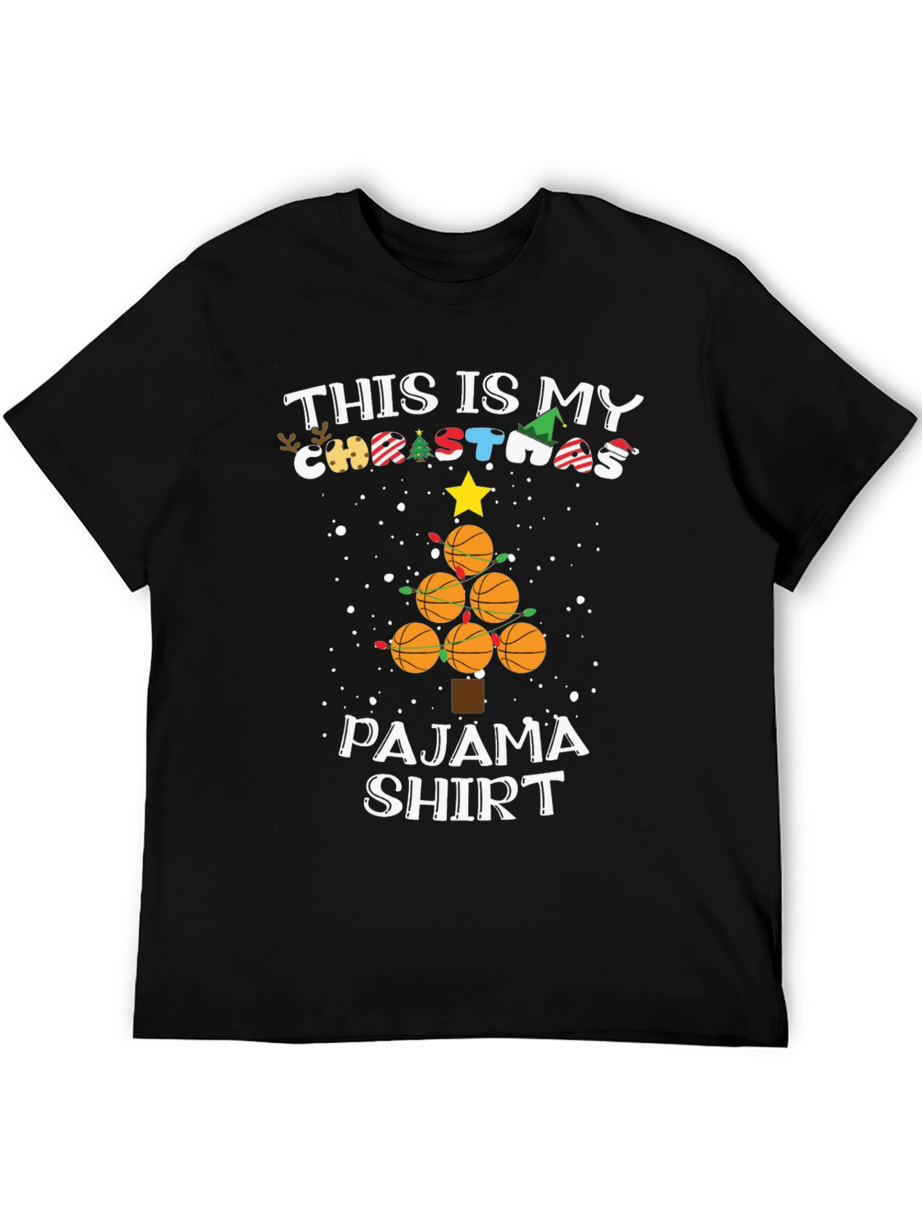 Basketball Christmas Pajama Shirt